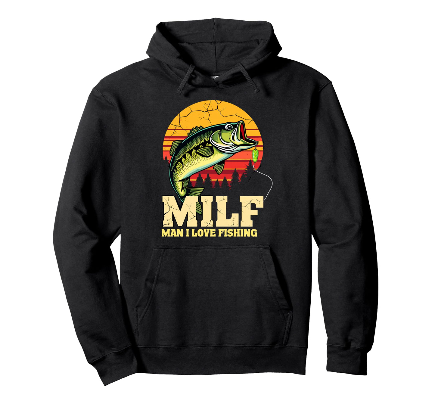 Milf I Love Fishing Fisherman Angler Hoodie - Unique Graphic Men Women - T-Shirt, Sweatshirt, Hoodie