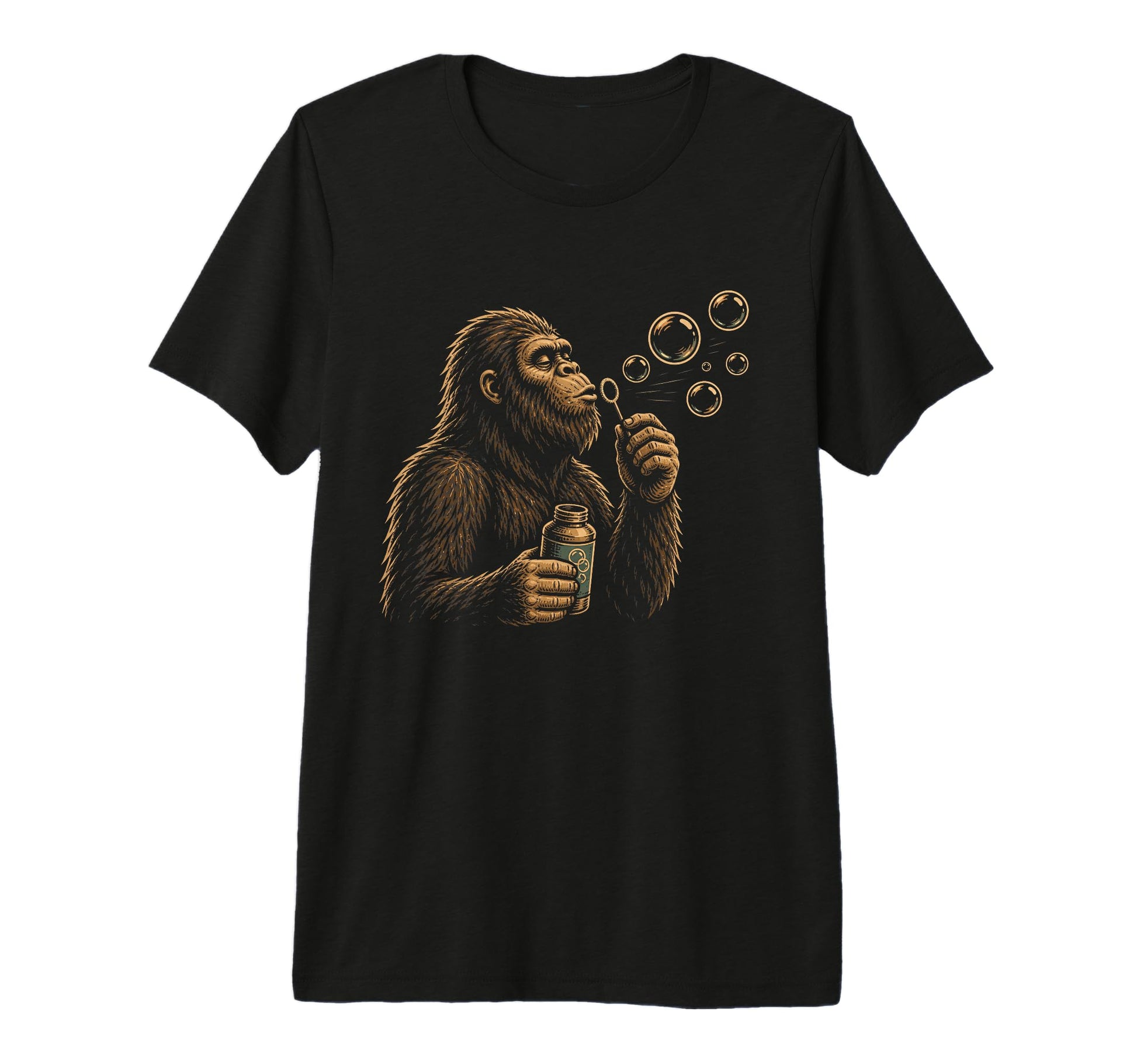 Bigfoot Blowing Dandelion Funny T-Shirt - Fun Novelty Design Unisex - T-Shirt, Sweatshirt, Hoodie