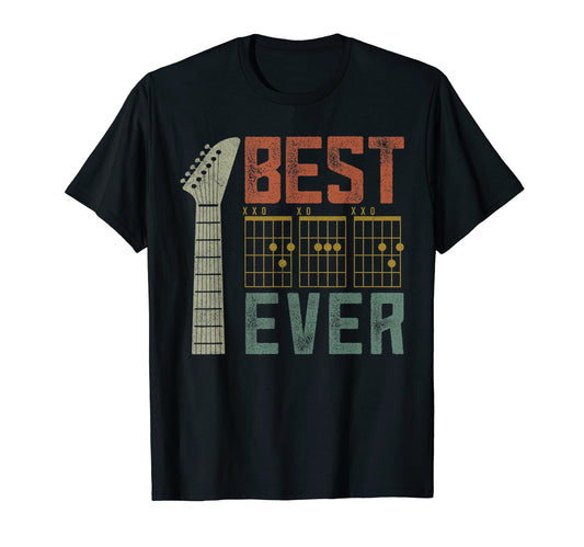 Best Dad Guitar Music Fathers Day Musician T-Shirt - Graphic Print Unisex - T-Shirt, Sweatshirt, Hoodie