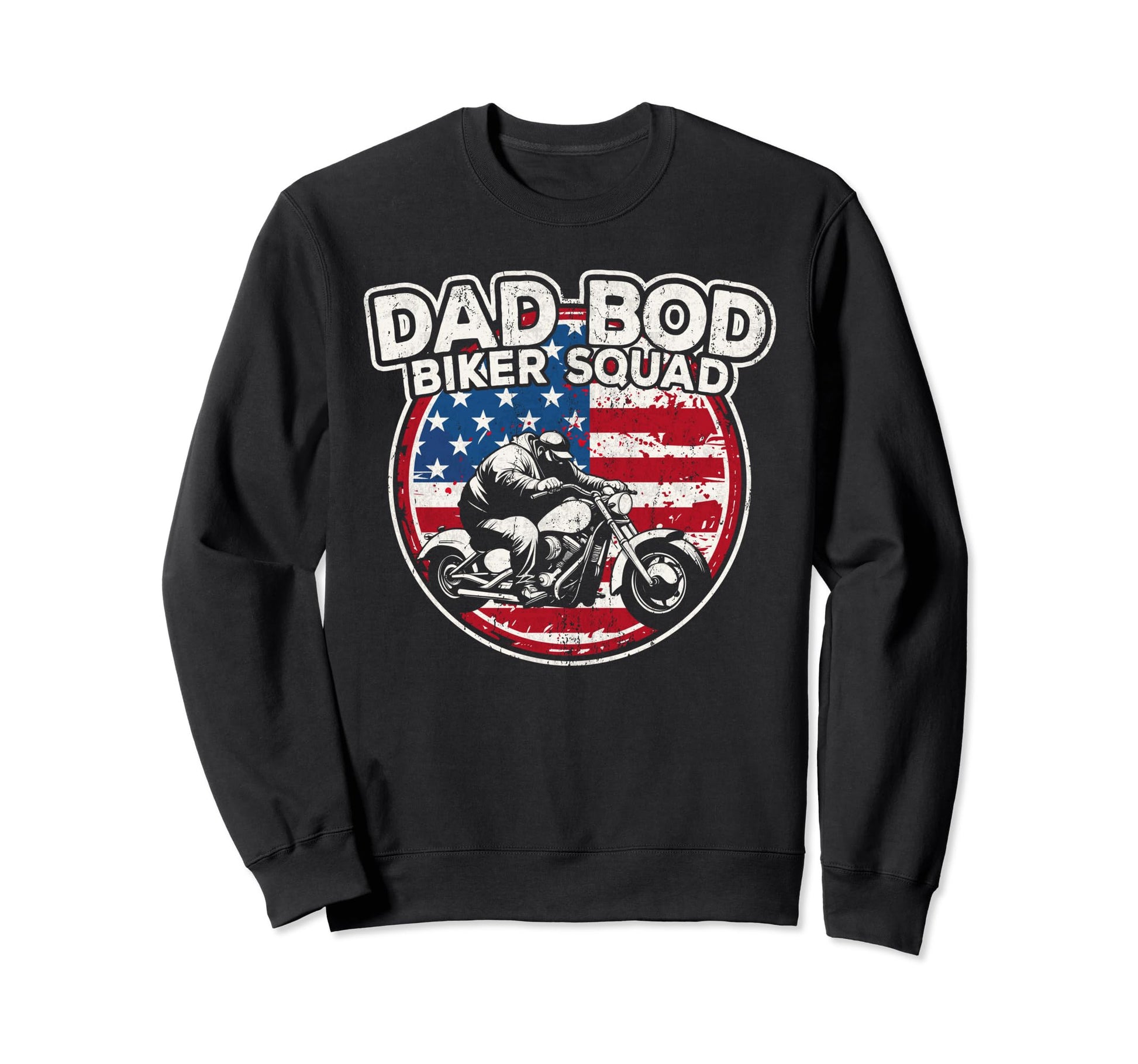 Dad Bod Biker Squad Biker Dad Sweatshirt - Unique Graphic for Adults - T-Shirt, Sweatshirt, Hoodie