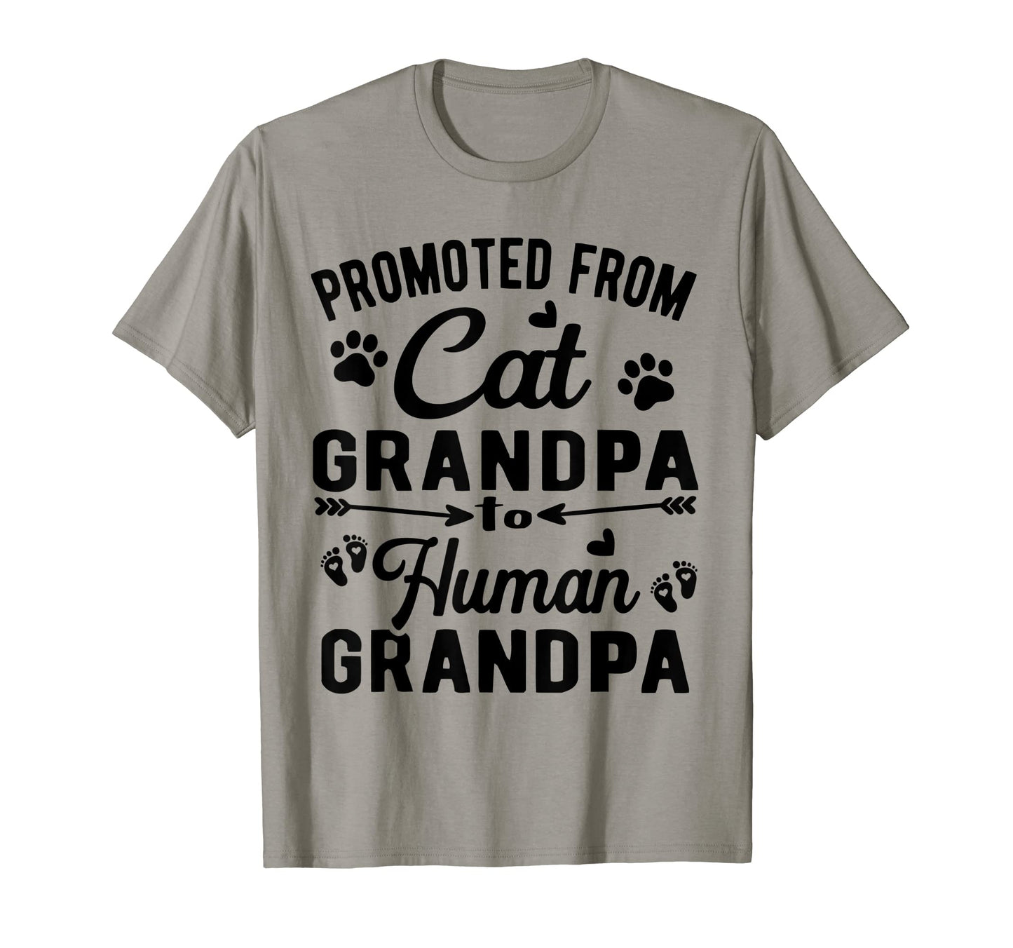 Mens Funny Grandfather Promoted From Cat T-Shirt - Custom Art Print Unisex - T-Shirt, Sweatshirt, Hoodie