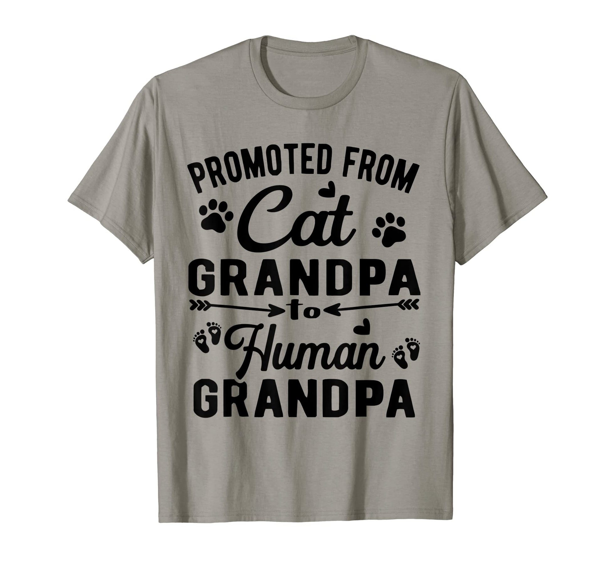 Mens Funny Grandfather Promoted From Cat T-Shirt - Custom Art Print Unisex - T-Shirt, Sweatshirt, Hoodie