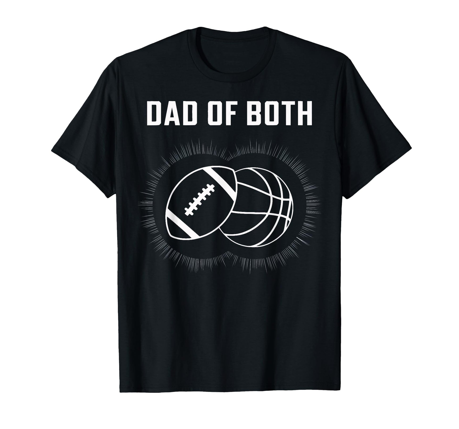 Football Father Dad Both Football T-Shirt - Custom Art Print Men Women - T-Shirt, Sweatshirt, Hoodie