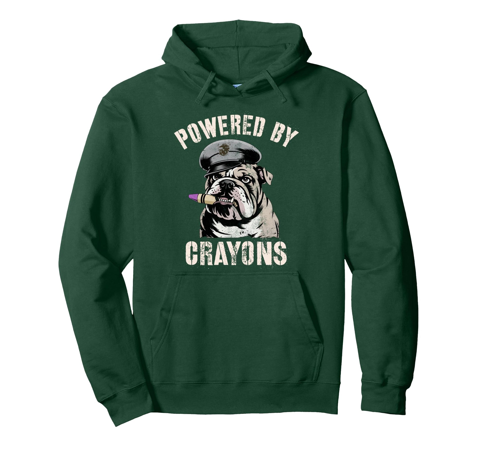 Sarcastic Powered Crayons Bulldog Hoodie - Aesthetic Graphic Unisex - T-Shirt, Sweatshirt, Hoodie