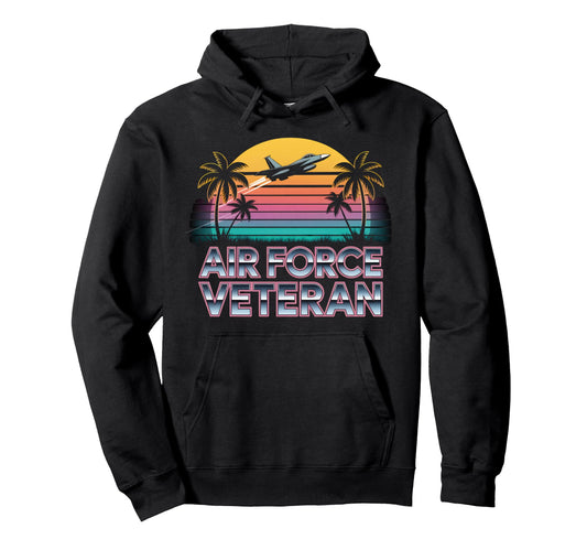 Air Force Veteran Us American Flag Dad Hoodie - Graphic Print Men Women - T-Shirt, Sweatshirt, Hoodie