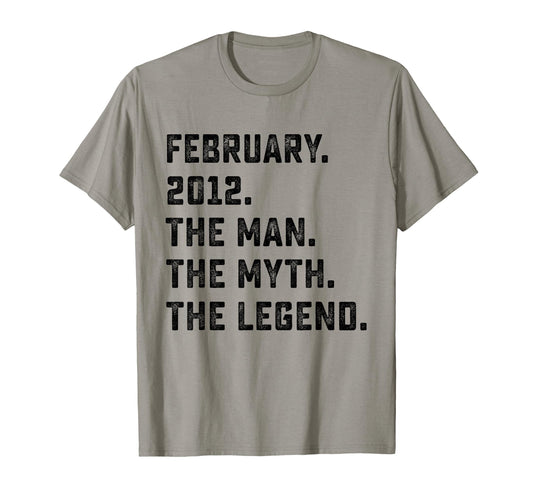 14Th Birthday Gift Myth Legend February T-Shirt - Graphic Print Unisex - T-Shirt, Sweatshirt, Hoodie
