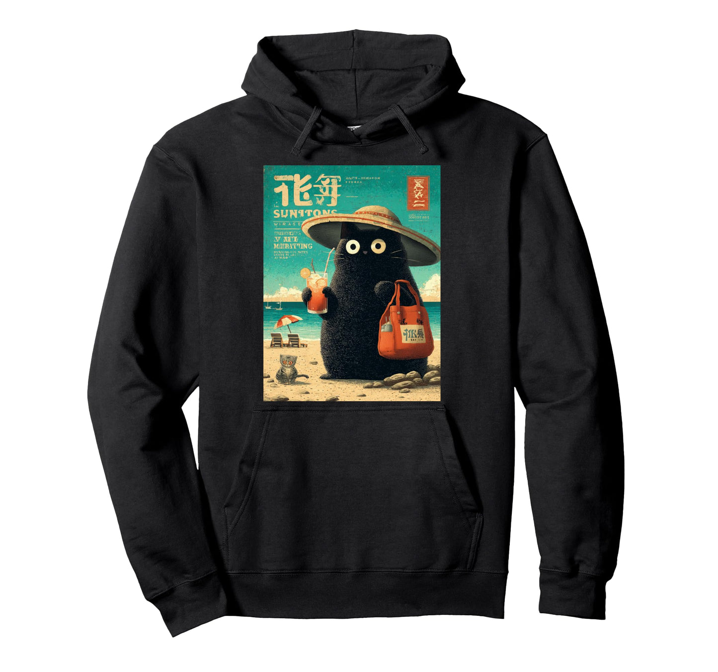 Japanese Cat Mexico Cinco De Mayo Hoodie - Custom Art Print for Adults - T-Shirt, Sweatshirt, Hoodie