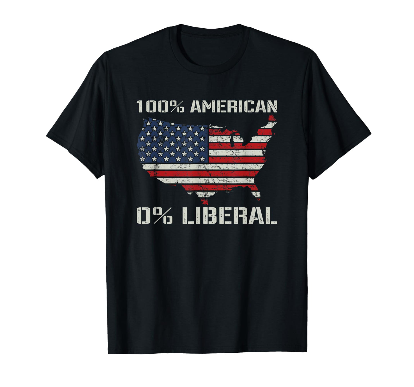 100 American 0 Liberal Funny T-Shirt - Fun Novelty Design for Adults - T-Shirt, Sweatshirt, Hoodie