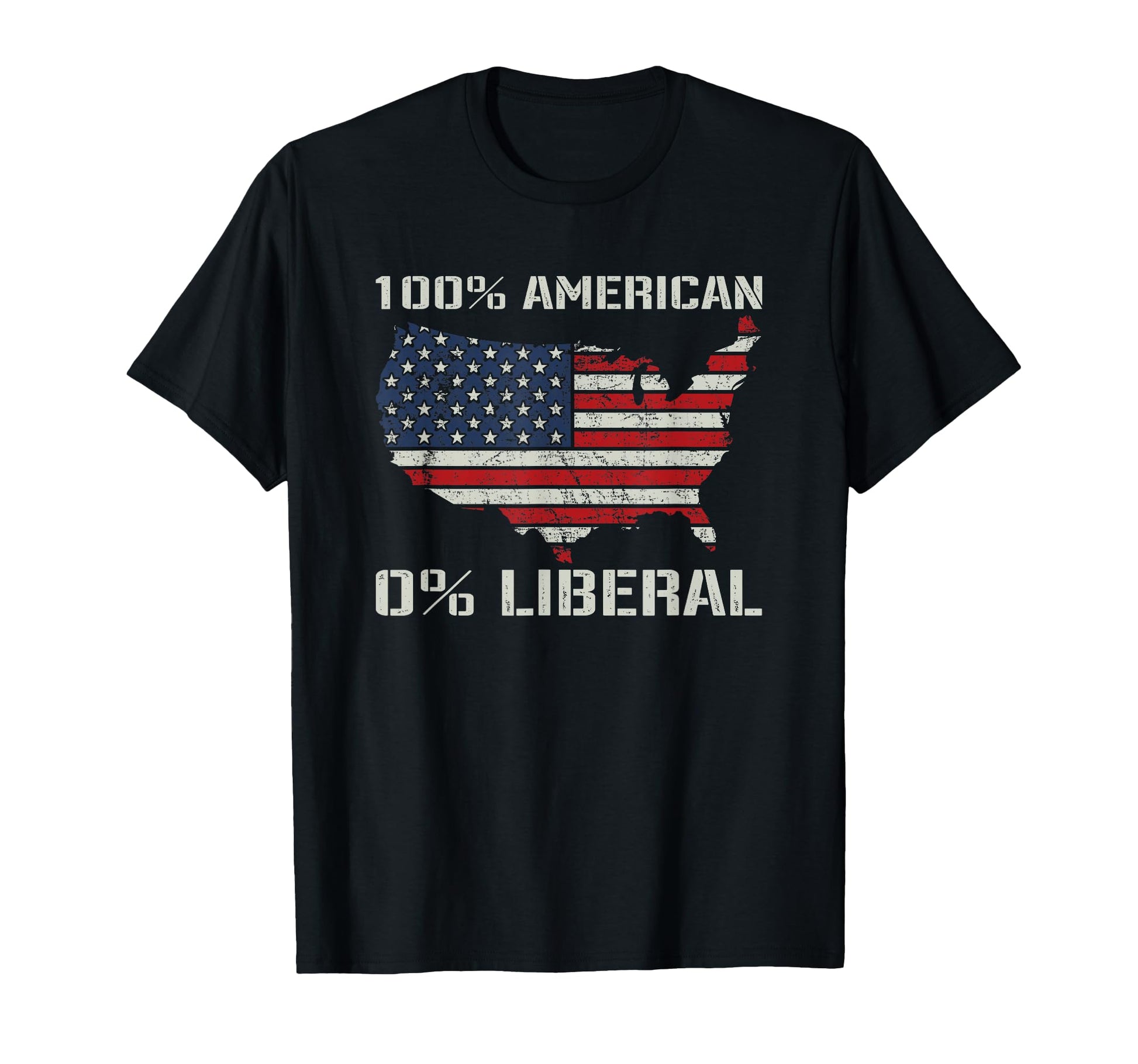 100 American 0 Liberal Funny T-Shirt - Fun Novelty Design for Adults - T-Shirt, Sweatshirt, Hoodie