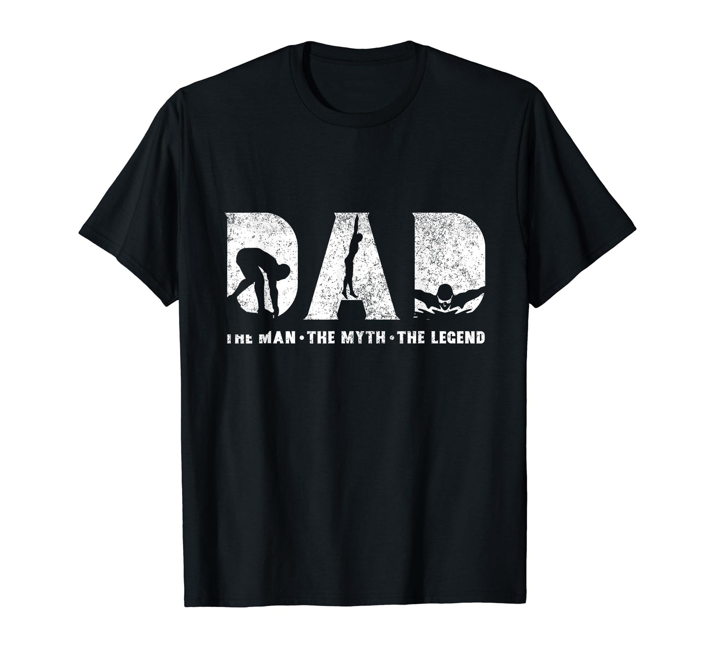 Swimming Dad Myth Legend Fathers Day T-Shirt - Unique Graphic Men Women - T-Shirt, Sweatshirt, Hoodie