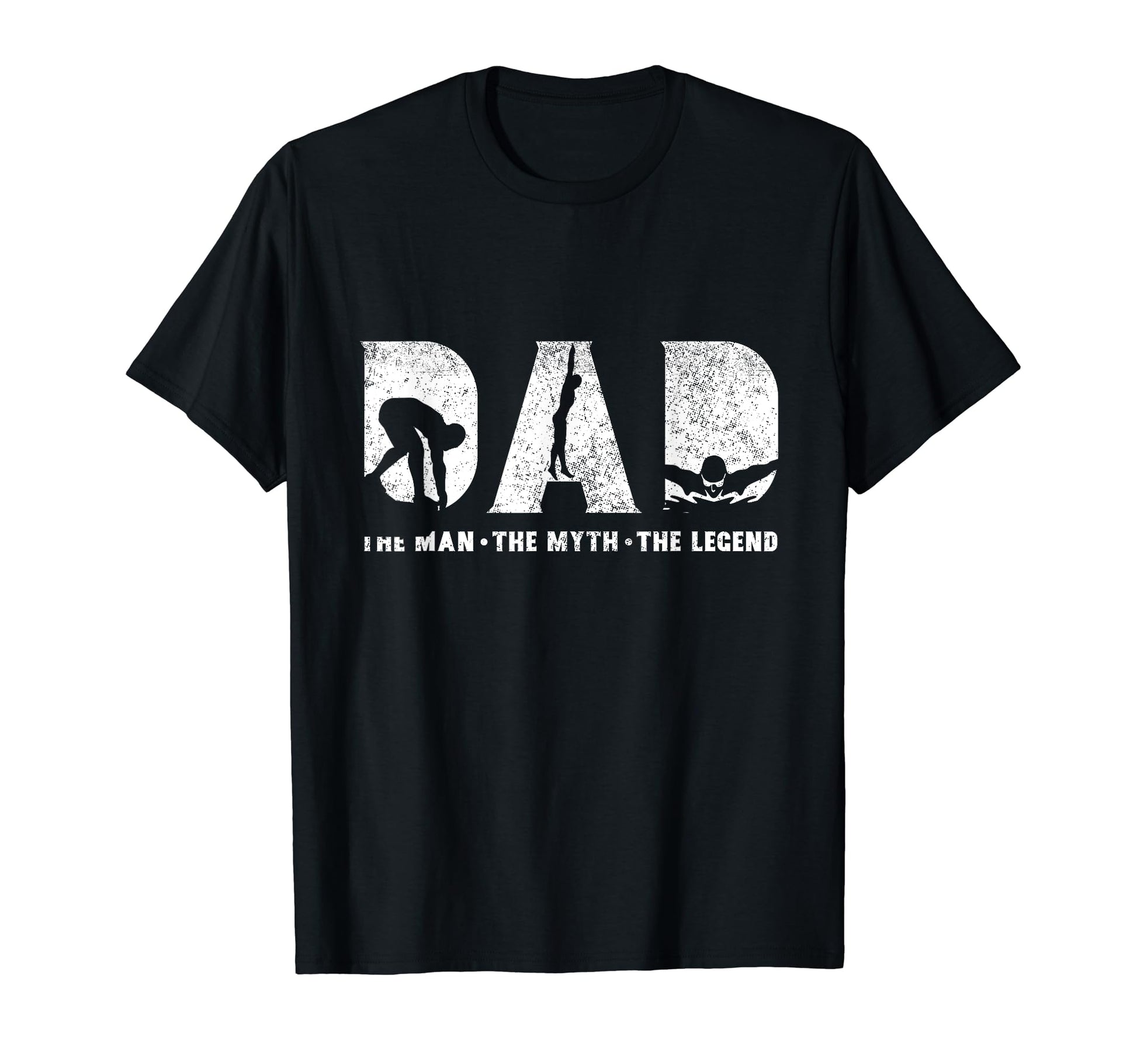 Swimming Dad Myth Legend Fathers Day T-Shirt - Unique Graphic Men Women - T-Shirt, Sweatshirt, Hoodie