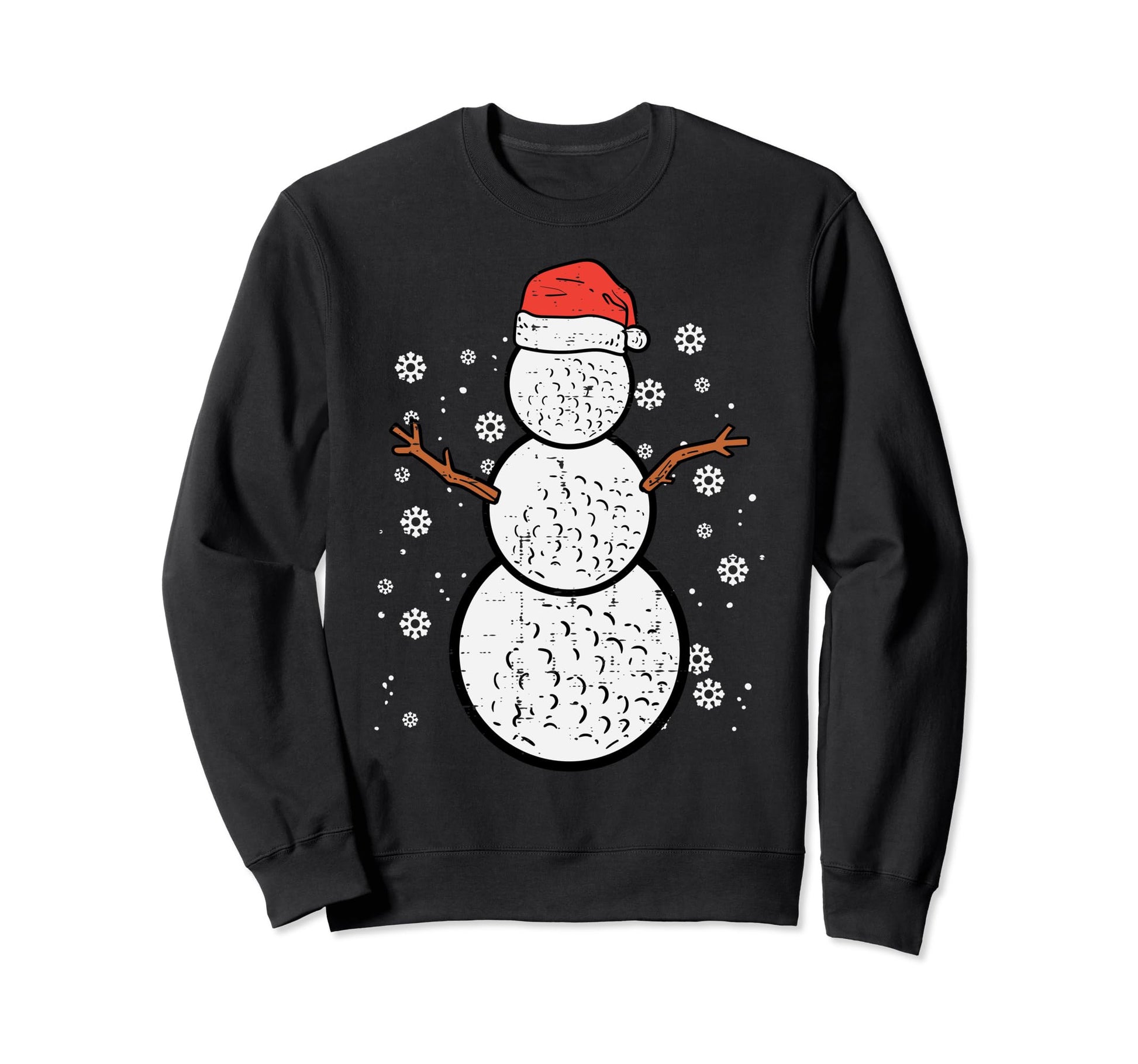 Golf Ball Snowman Pjs Pajamas Dad Sweatshirt - Unique Graphic Men Women - T-Shirt, Sweatshirt, Hoodie