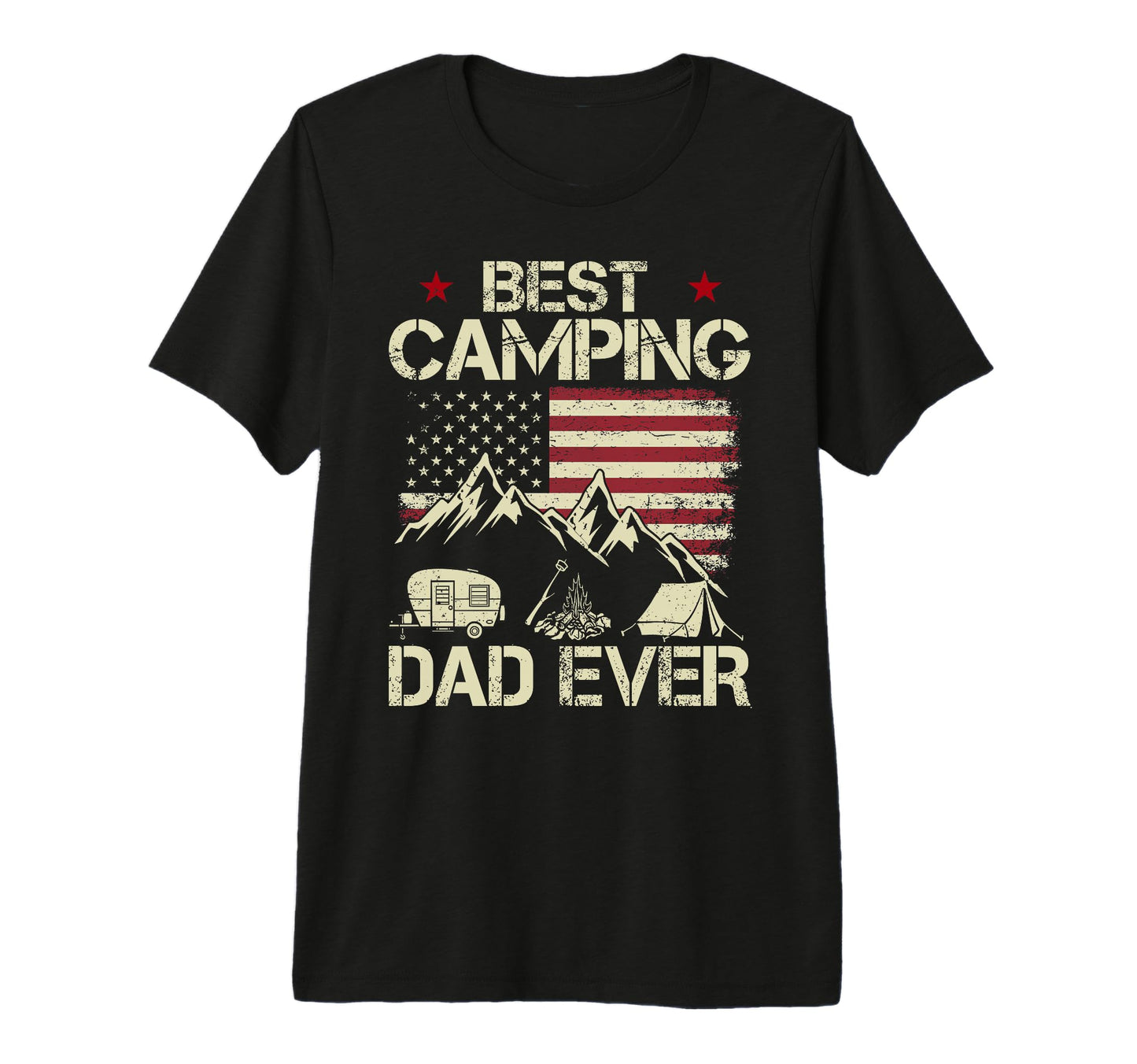 Mens Funny Best Camping Dad Ever T-Shirt - Casual Everyday Wear Men Women - T-Shirt, Sweatshirt, Hoodie