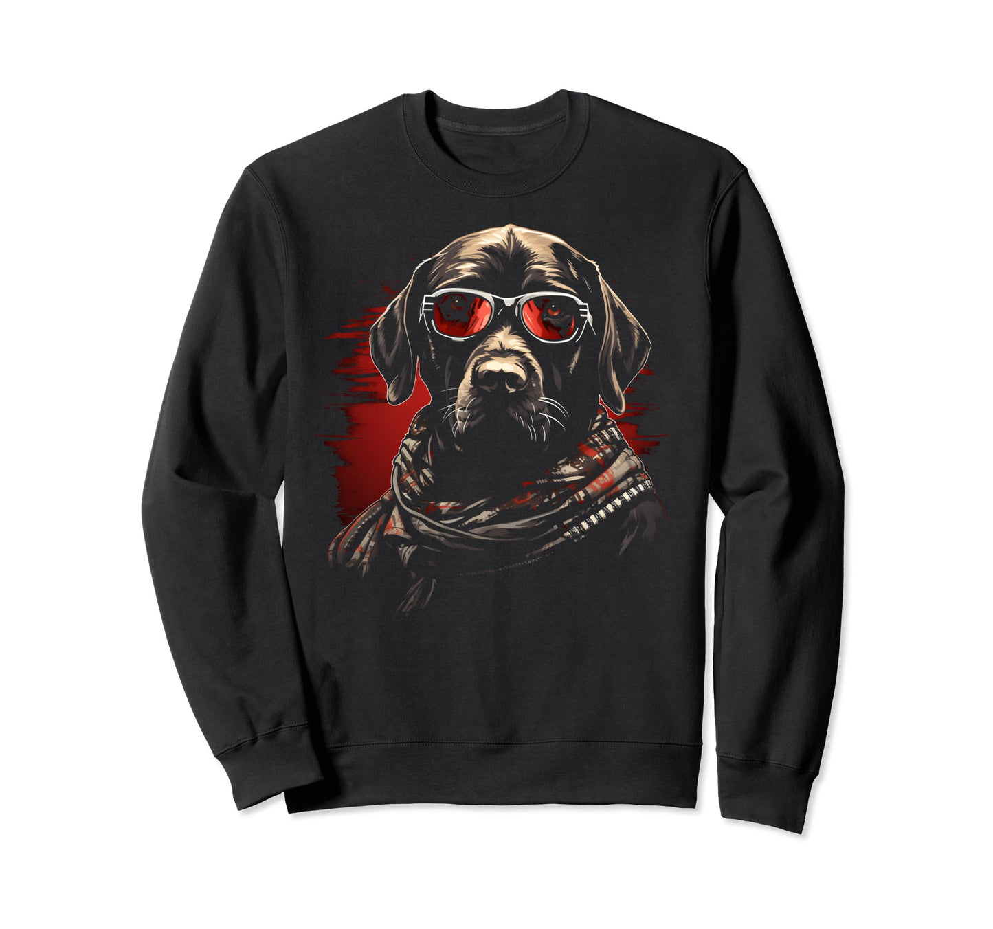 Motorcycle Dad Biker Dog Labrador Sweatshirt - Custom Art Print Unisex - T-Shirt, Sweatshirt, Hoodie