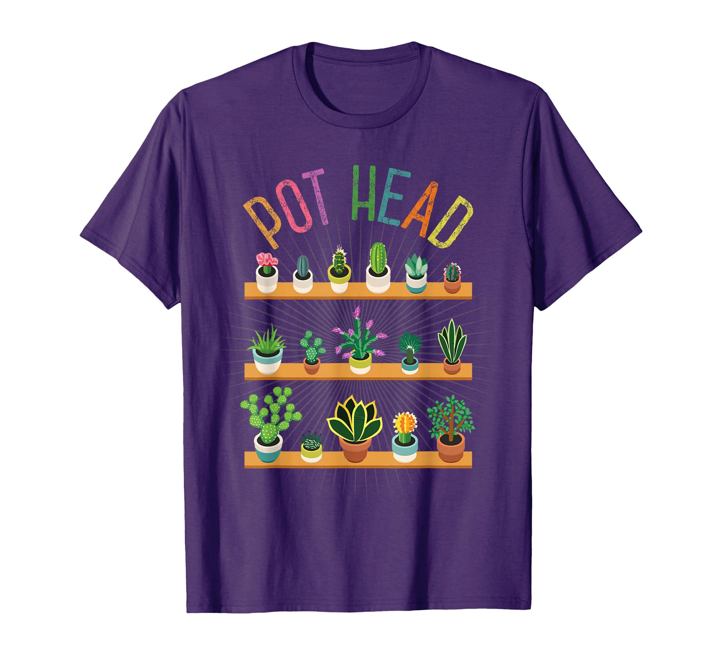 Plant Lover And Gardener Pot Head Succulent T-Shirt - Graphic Print Unisex - T-Shirt, Sweatshirt, Hoodie