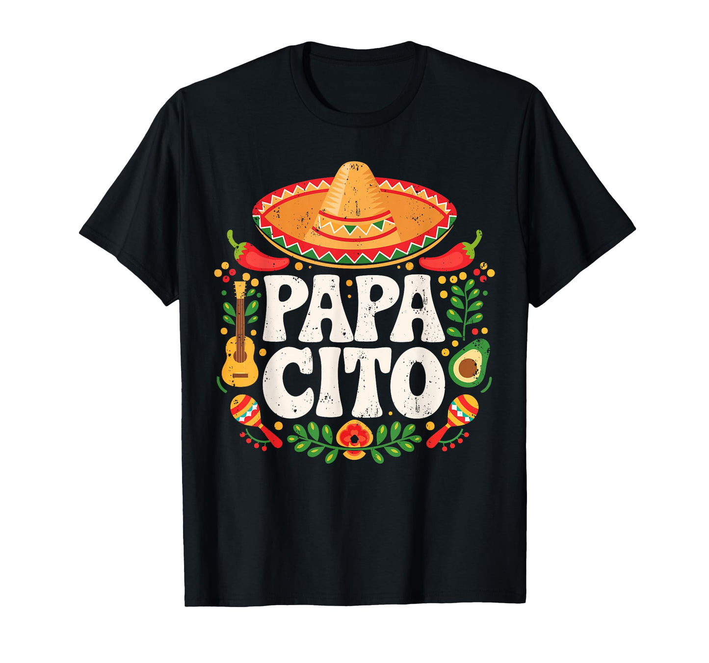 Papacito Funny Mexican Dad Cinco De T-Shirt - Trendy Graphic Men Women - T-Shirt, Sweatshirt, Hoodie