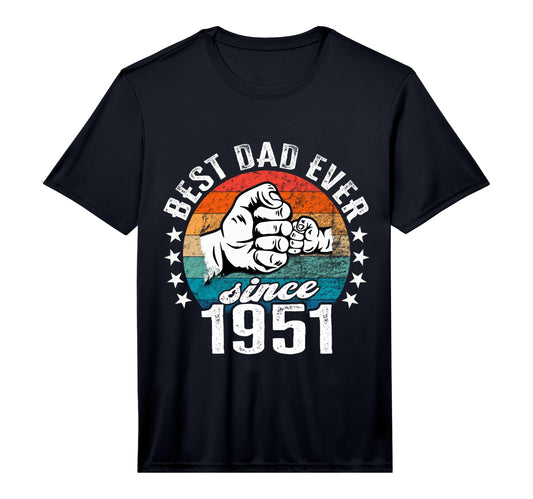 Best Dad World No Joke Best Dad Since T-Shirt - Custom Art Print Unisex - T-Shirt, Sweatshirt, Hoodie