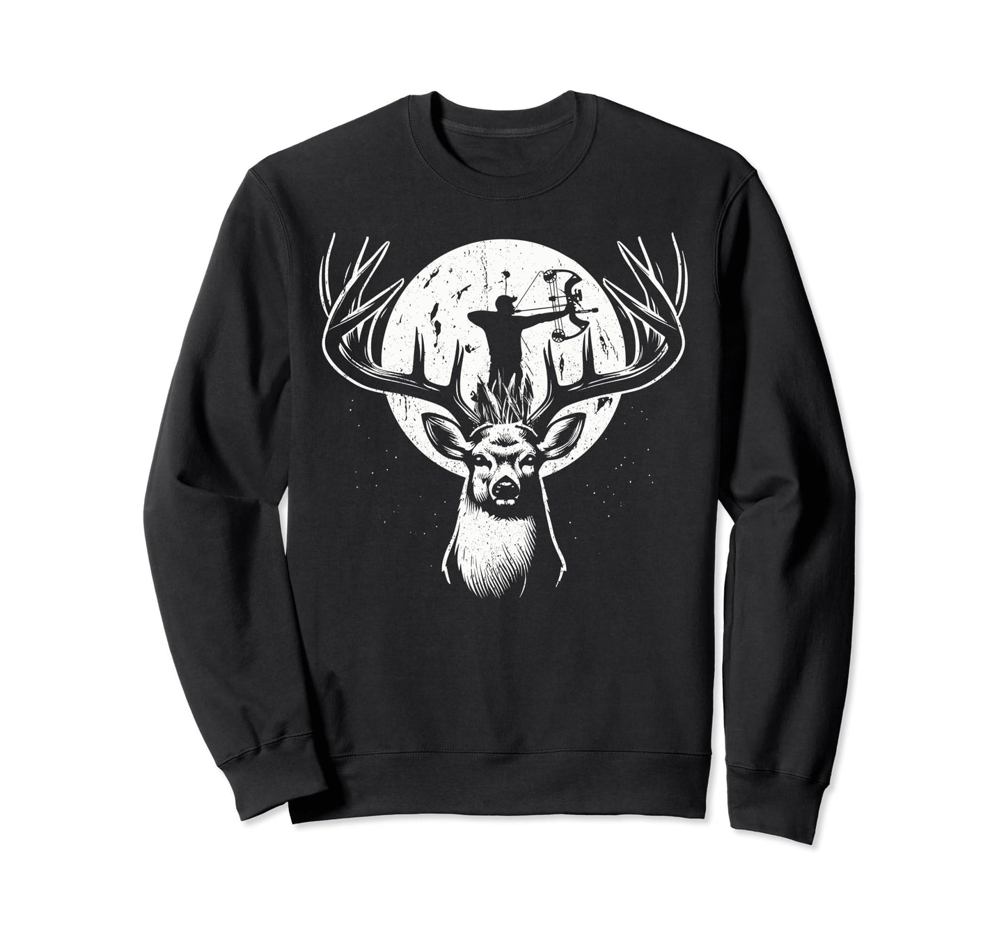 Whitetail Deer Antler Rack Sweatshirt - Fun Novelty Design for Adults - T-Shirt, Sweatshirt, Hoodie