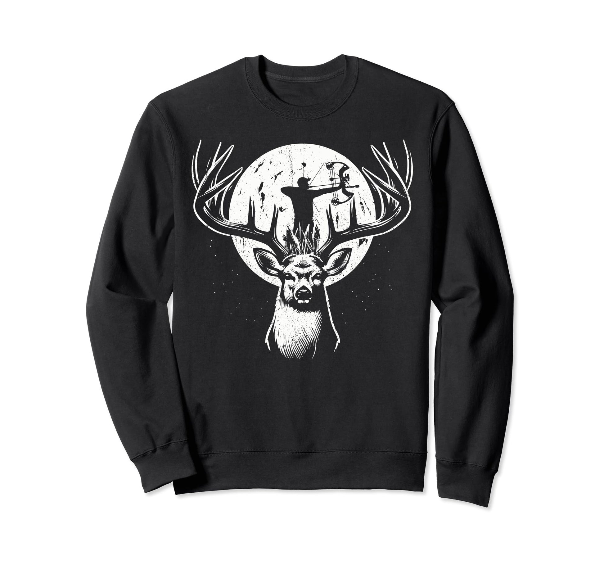 Whitetail Deer Antler Rack Sweatshirt - Fun Novelty Design for Adults - T-Shirt, Sweatshirt, Hoodie