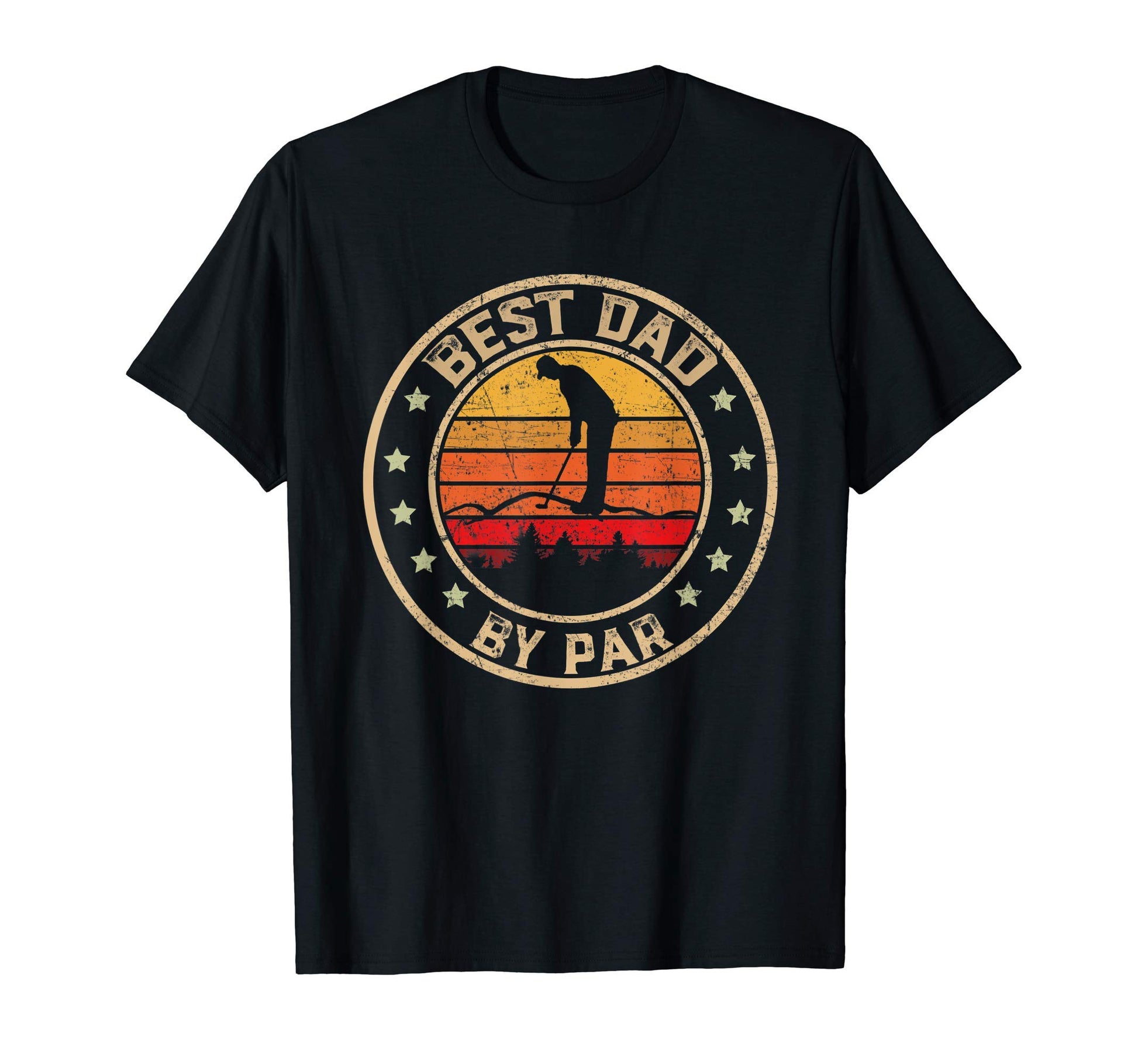 Mens Best Dad Par Fathers Day Golf T-Shirt - Custom Art Print Men Women - T-Shirt, Sweatshirt, Hoodie
