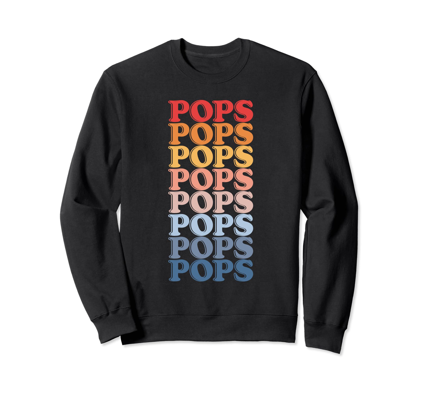 Groovy Pops Fathers Day Dad Sweatshirt - Custom Art Print for Adults - T-Shirt, Sweatshirt, Hoodie