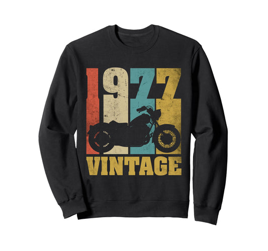 49Th Birthday Biker Dad Father Sweatshirt - Casual Everyday Wear Men Women - T-Shirt, Sweatshirt, Hoodie