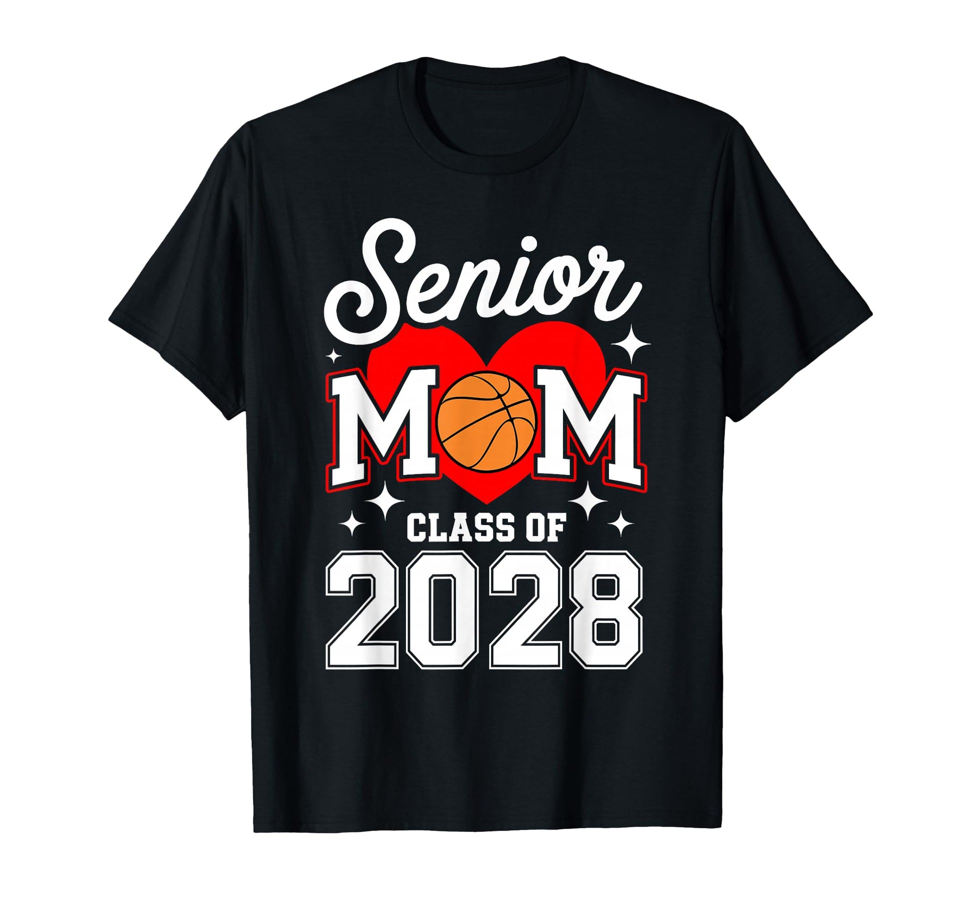 Senior Mom Class 2028 Basketball T-Shirt - Unique Graphic Unisex - T-Shirt, Sweatshirt, Hoodie