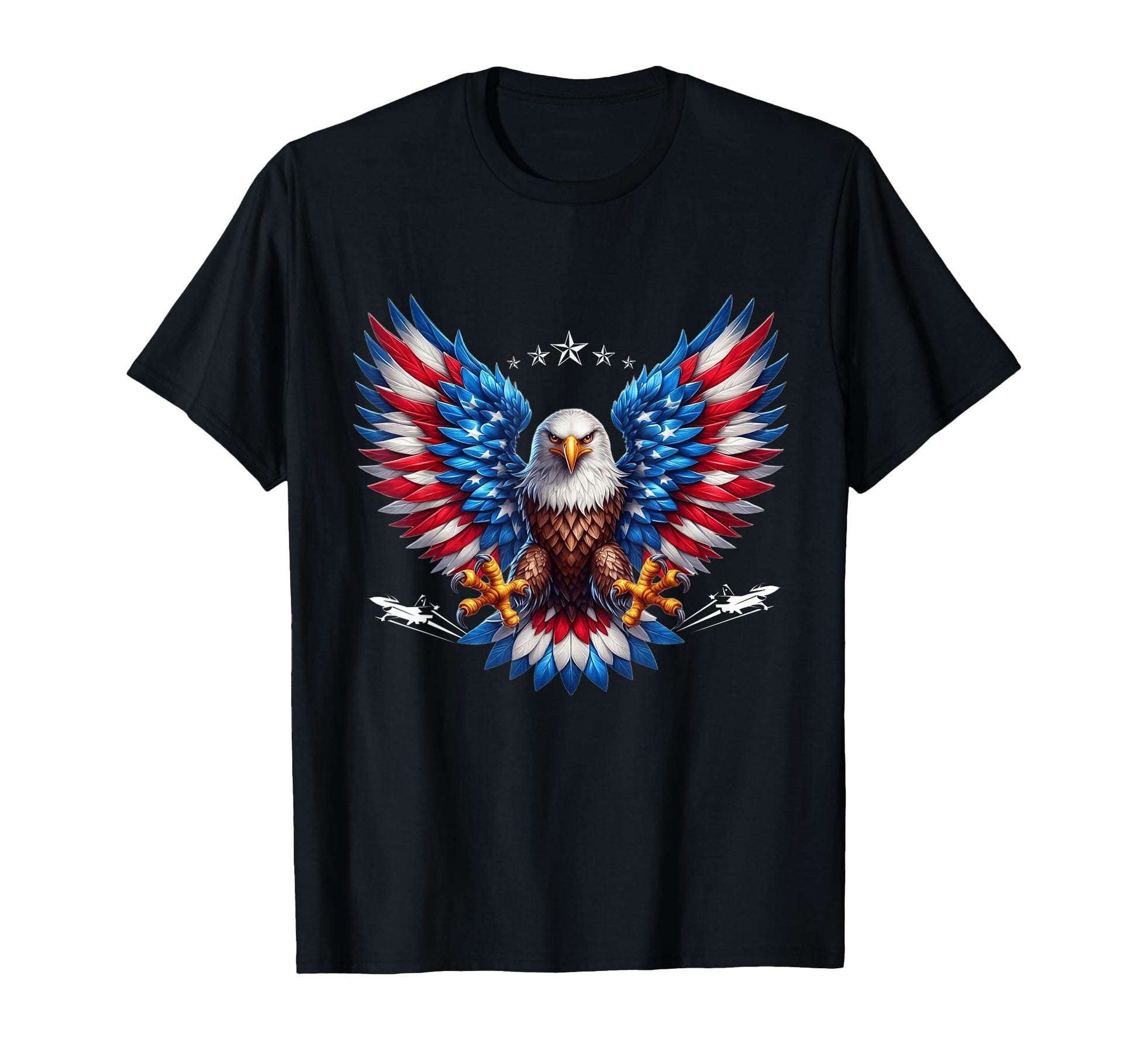 American Flag Bald Eagle 4Th July T-Shirt - Streetwear Style for Adults - T-Shirt, Sweatshirt, Hoodie