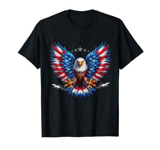 American Flag Bald Eagle 4Th July T-Shirt - Streetwear Style for Adults - T-Shirt, Sweatshirt, Hoodie