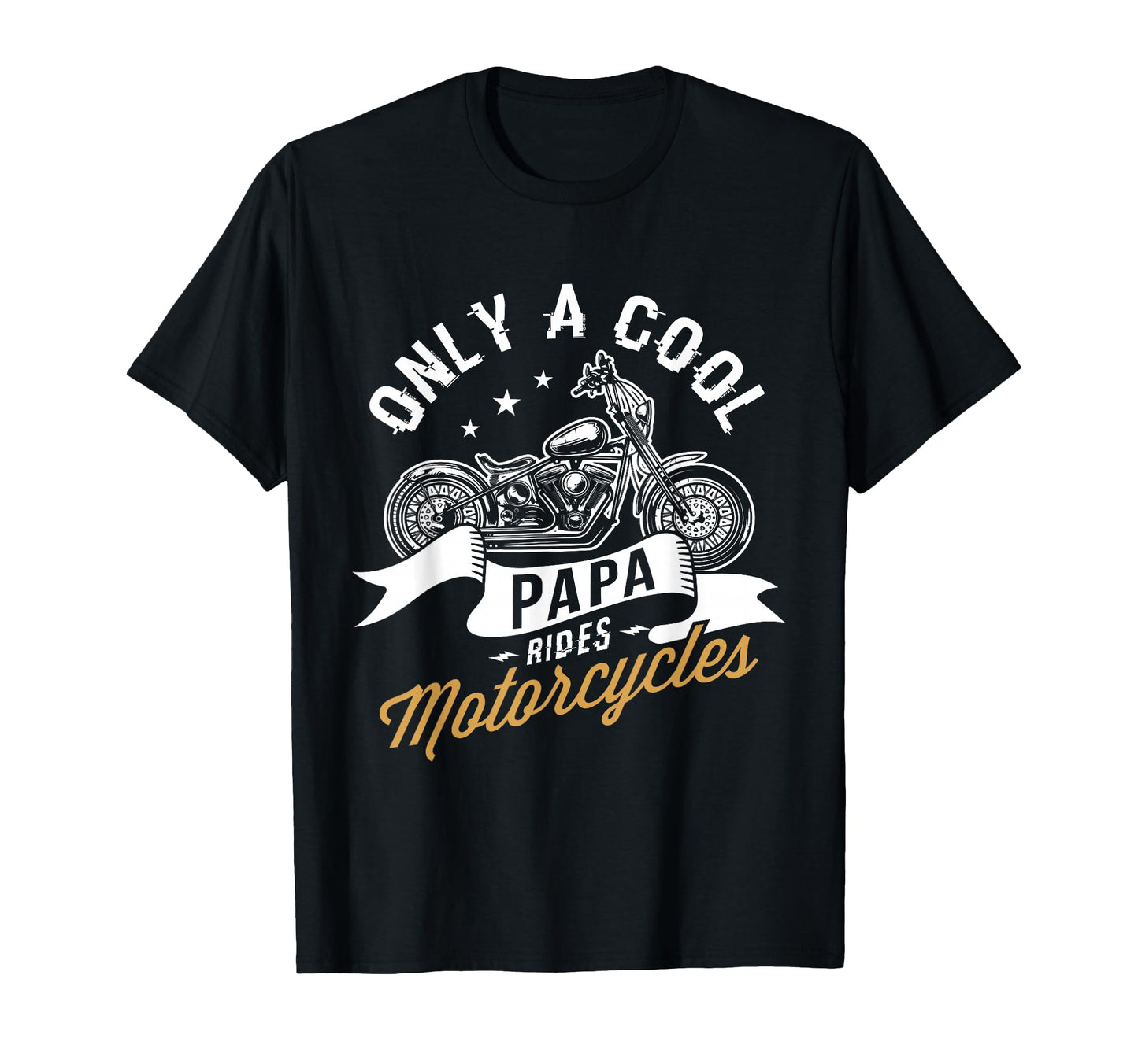 Only Papa Rides Motorcycles Gifts T-Shirt - Minimalist Print for Adults - T-Shirt, Sweatshirt, Hoodie