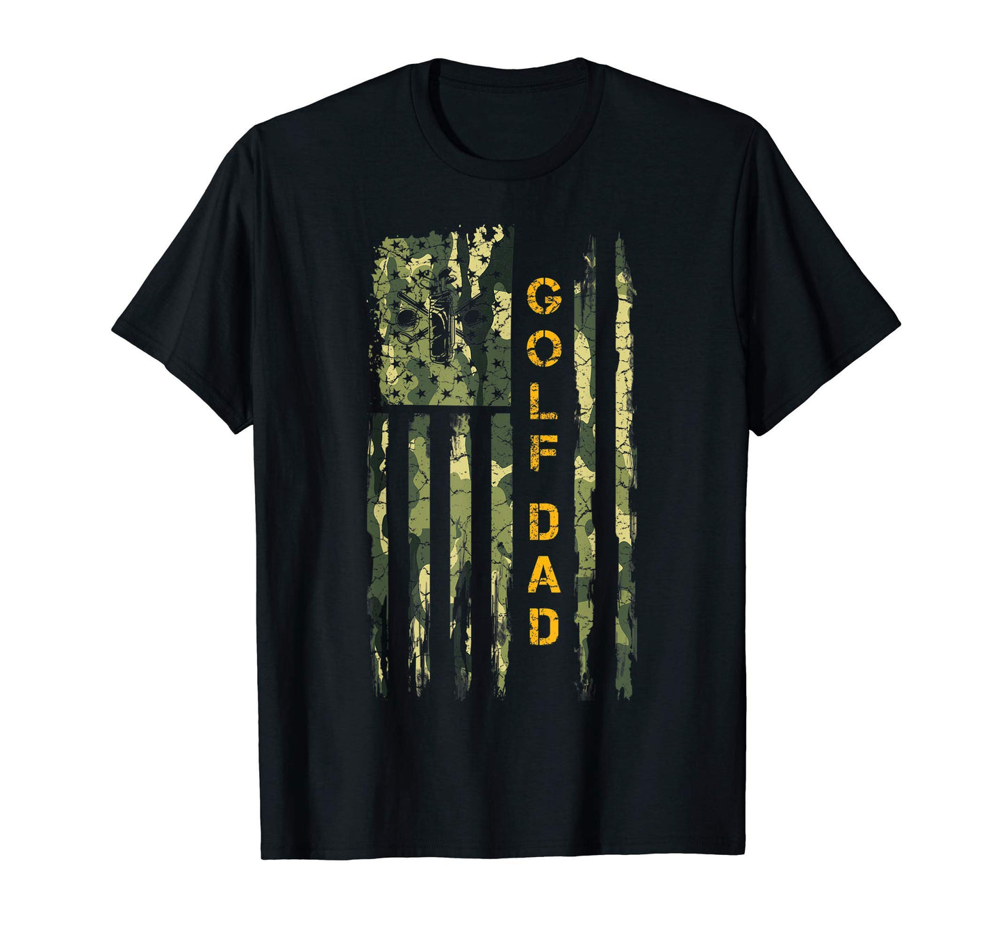 Usa Camo Flag Proud Golf Dad Golfer T-Shirt - Novelty Apparel Unisex - T-Shirt, Sweatshirt, Hoodie