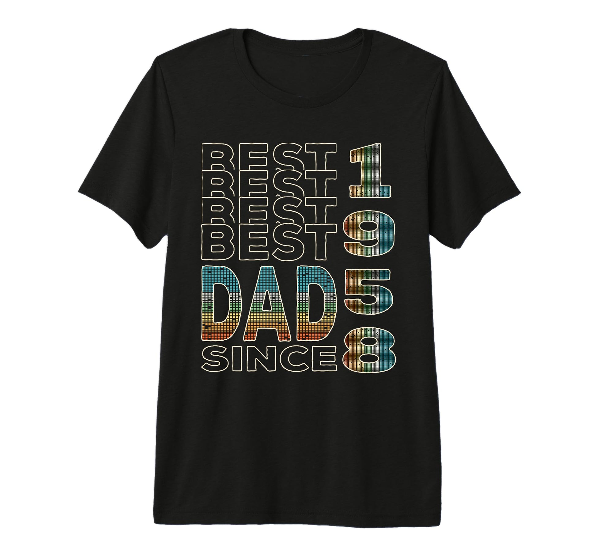 Best Dad World Dad Since 1958 T-Shirt - Custom Art Print for Adults - T-Shirt, Sweatshirt, Hoodie