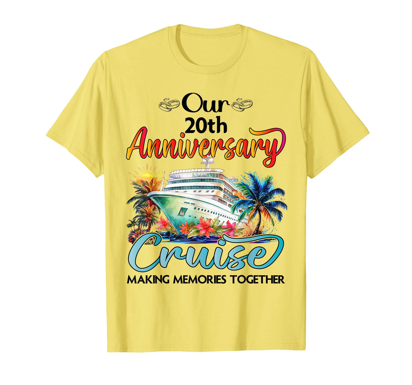 Our 20Th Anniversary Cruise Husband T-Shirt - Minimalist Print Men Women - T-Shirt, Sweatshirt, Hoodie