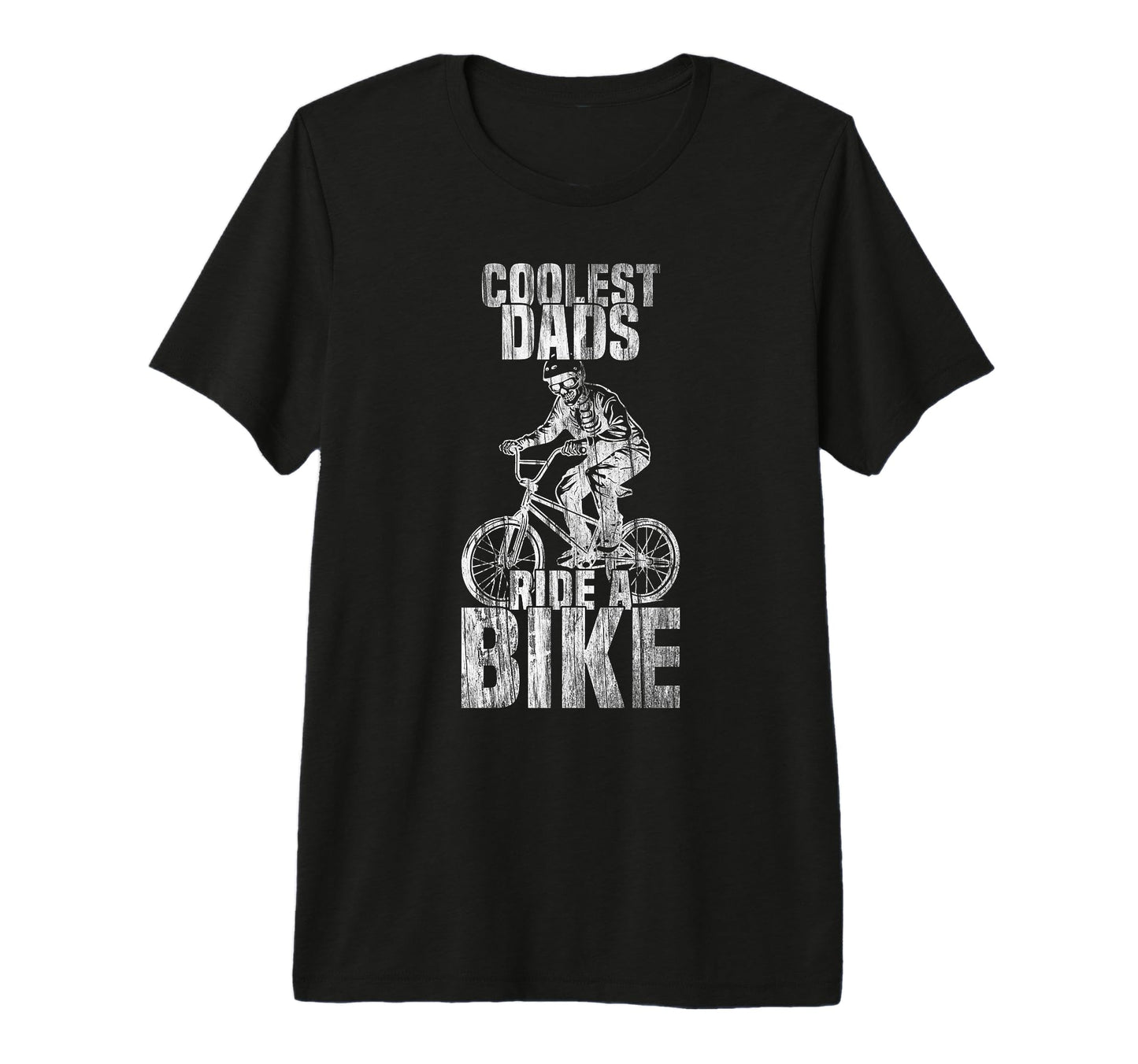 Coolest Dads Ride Bike Skeleton Riding T-Shirt - Trendy Graphic for Adults - T-Shirt, Sweatshirt, Hoodie