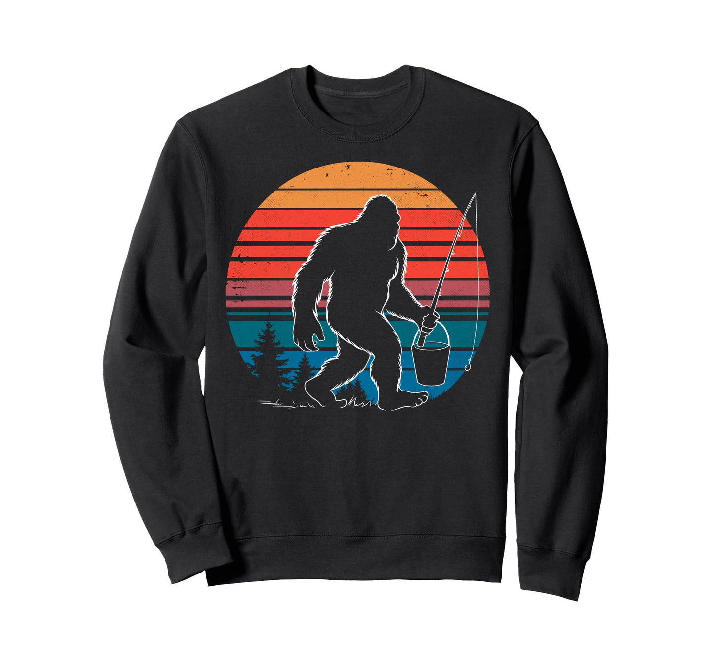 Bassquatch Sasquatch Fisher Bass Sweatshirt - Streetwear Style for Adults - T-Shirt, Sweatshirt, Hoodie