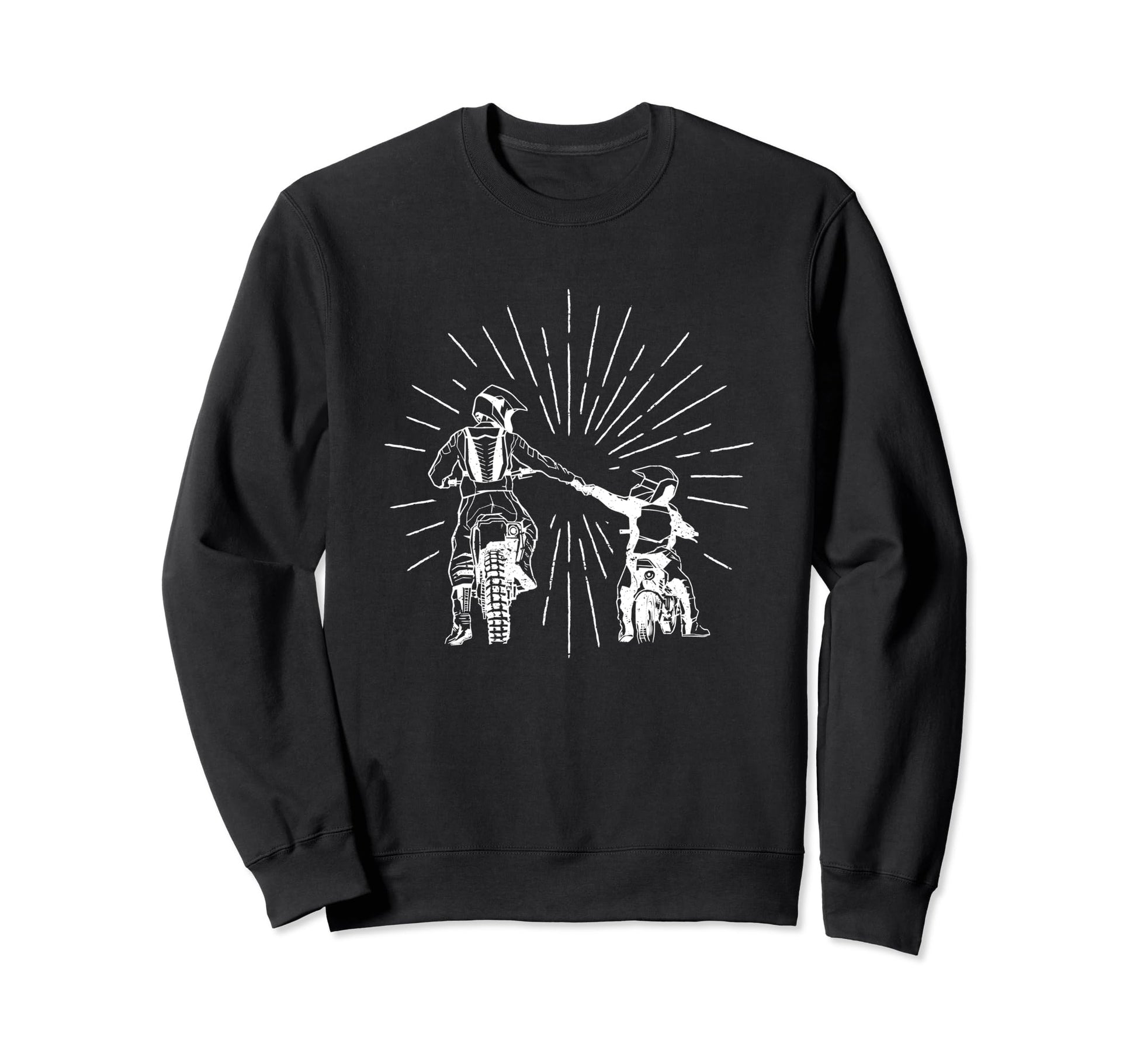 Dad Dirt Bike Rider Motocross Sweatshirt - Minimalist Print for Adults - T-Shirt, Sweatshirt, Hoodie