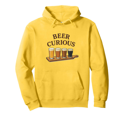Beer Curious Hoppy Flirty And Punny Hoodie - Trendy Graphic for Adults - T-Shirt, Sweatshirt, Hoodie