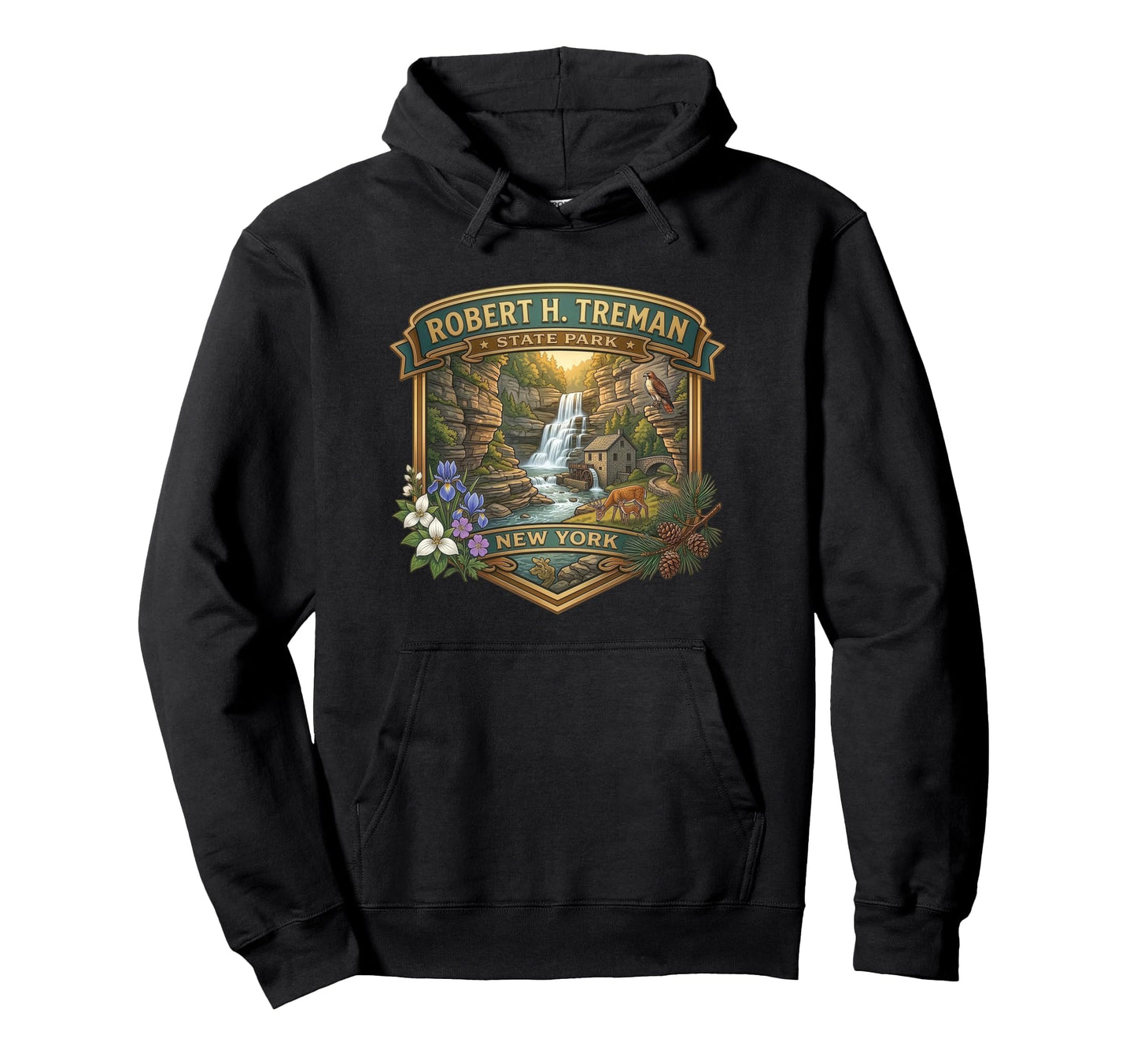 Robert H Treman State Park Ithaca Hoodie - Aesthetic Graphic for Adults - T-Shirt, Sweatshirt, Hoodie