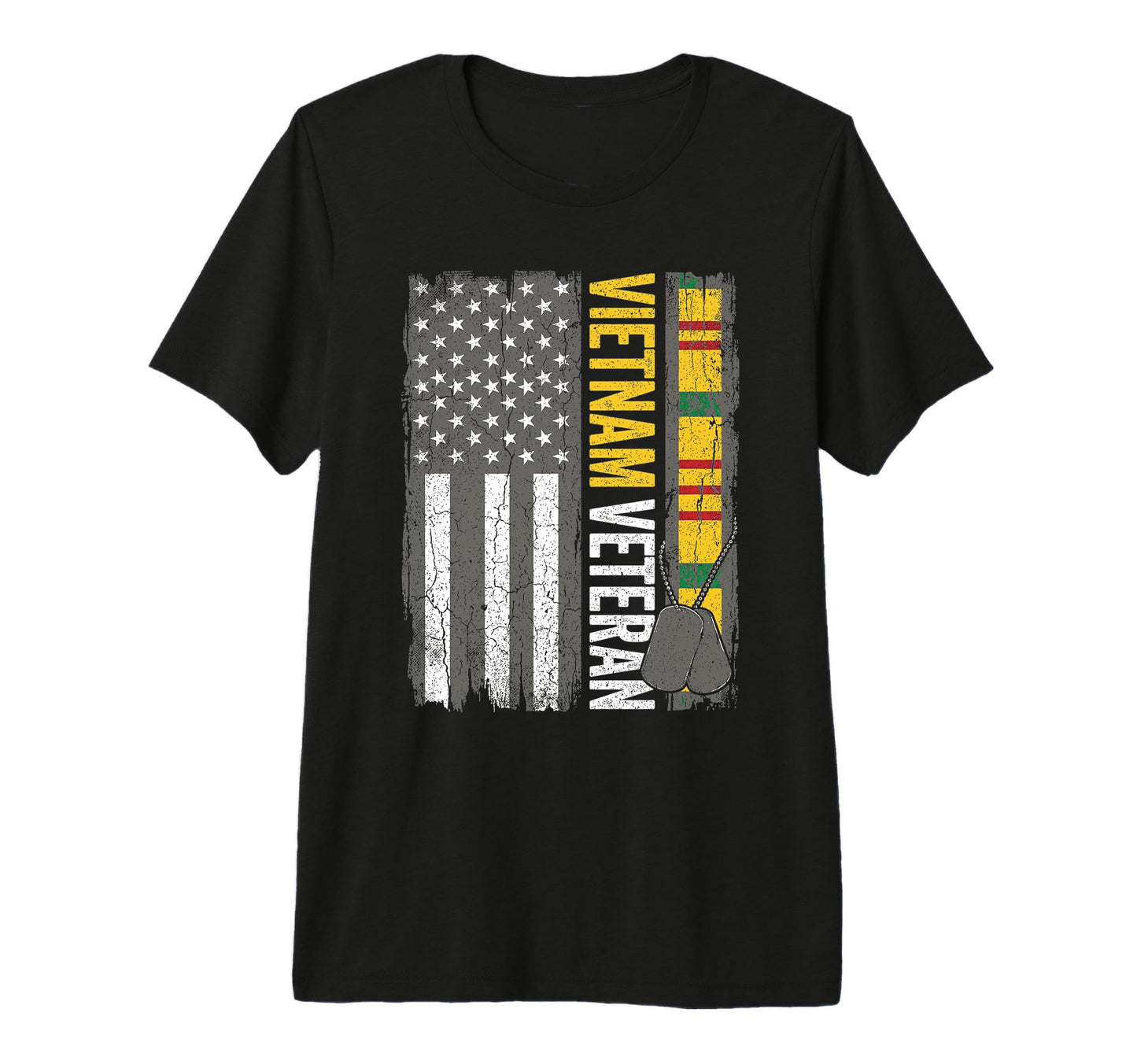 Vietnam Veteran American Flag T-Shirt - Casual Everyday Wear Unisex - T-Shirt, Sweatshirt, Hoodie