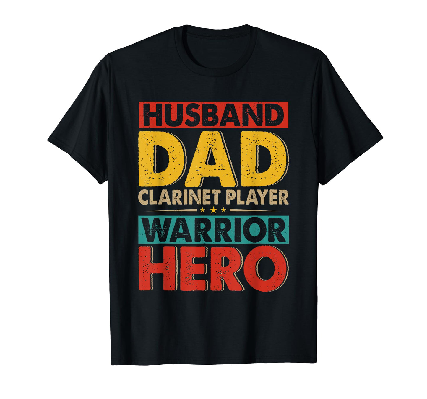 Husband Dad Clarinet Player Hero T-Shirt - Aesthetic Graphic for Adults - T-Shirt, Sweatshirt, Hoodie