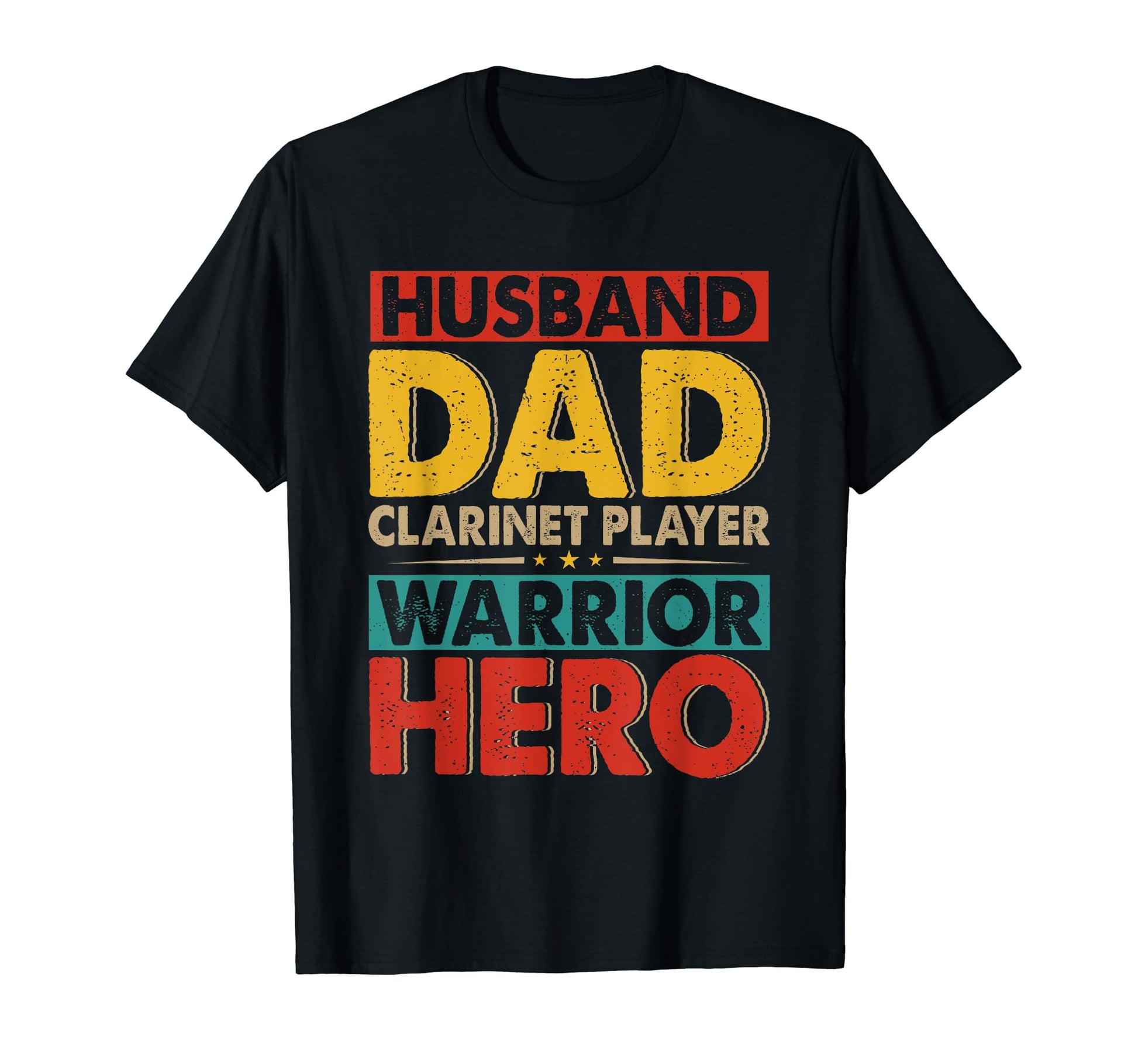 Husband Dad Clarinet Player Hero T-Shirt - Aesthetic Graphic for Adults - T-Shirt, Sweatshirt, Hoodie
