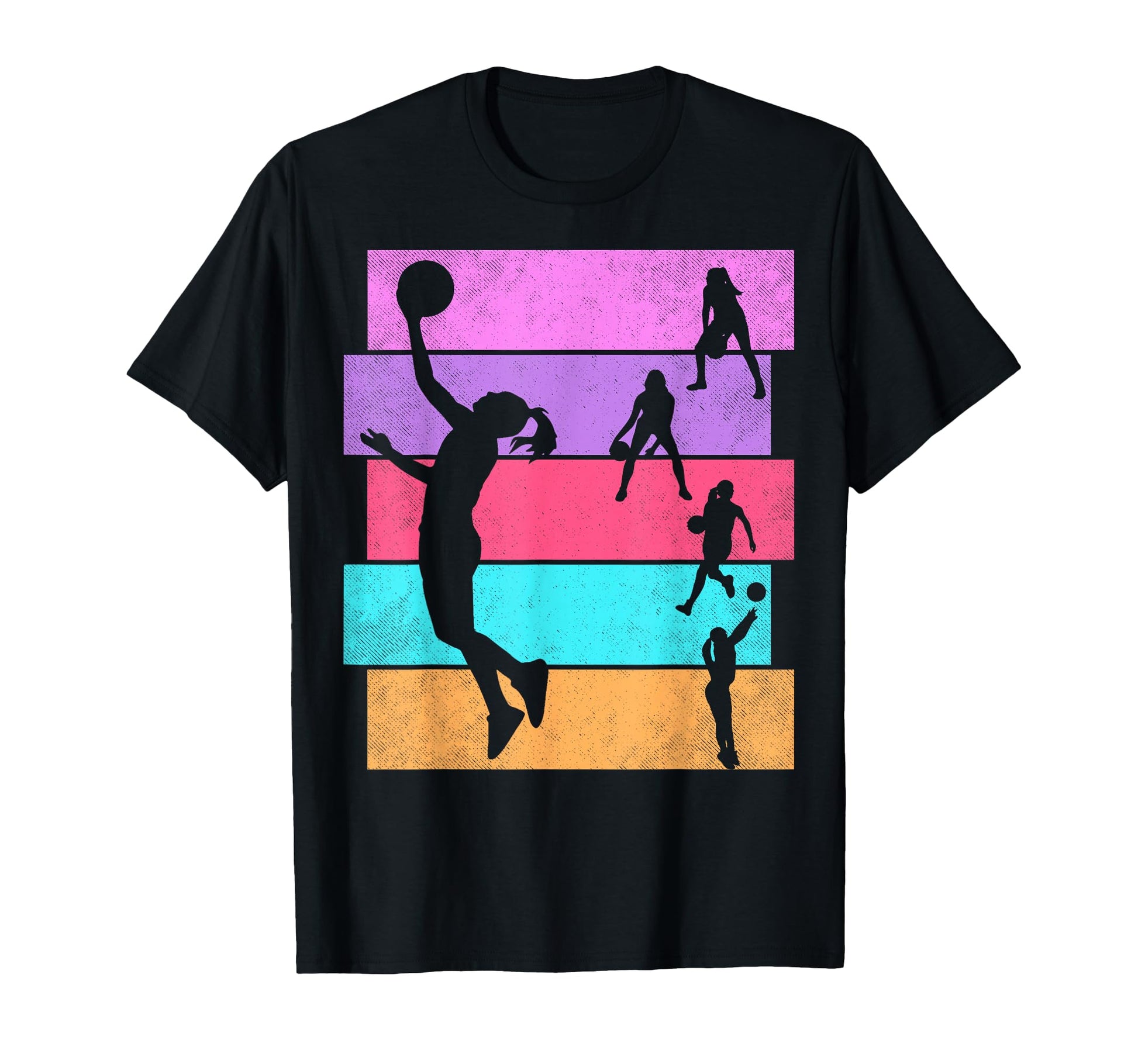 Colorful Basketball Player Slam T-Shirt - Aesthetic Graphic for Adults - T-Shirt, Sweatshirt, Hoodie