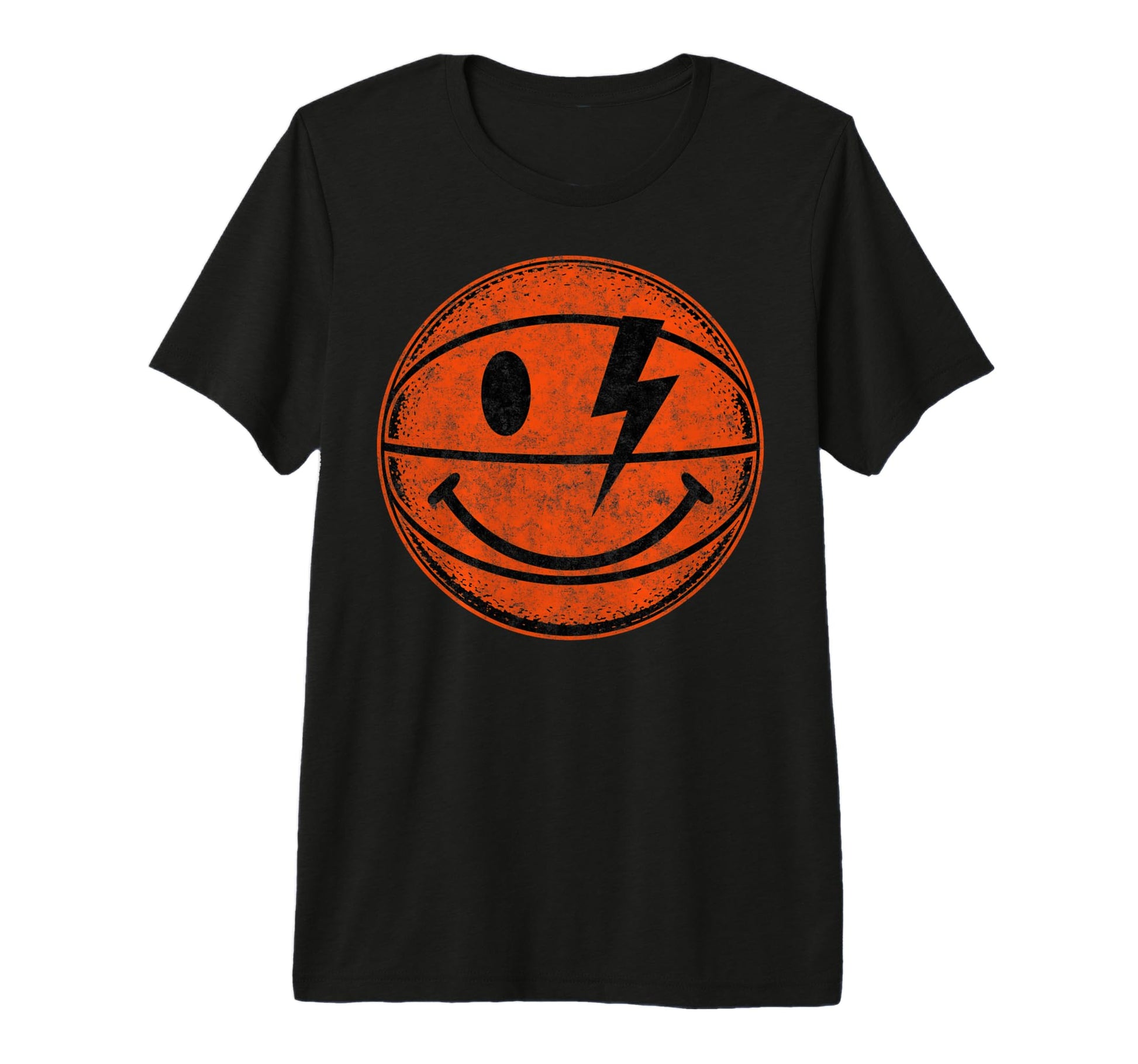 Smile Face Basketball Ball Basketball T-Shirt - Graphic Print Men Women - T-Shirt, Sweatshirt, Hoodie