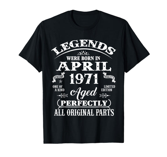 55Th Birthday Gift Legend Born April T-Shirt - Streetwear Style Men Women - T-Shirt, Sweatshirt, Hoodie