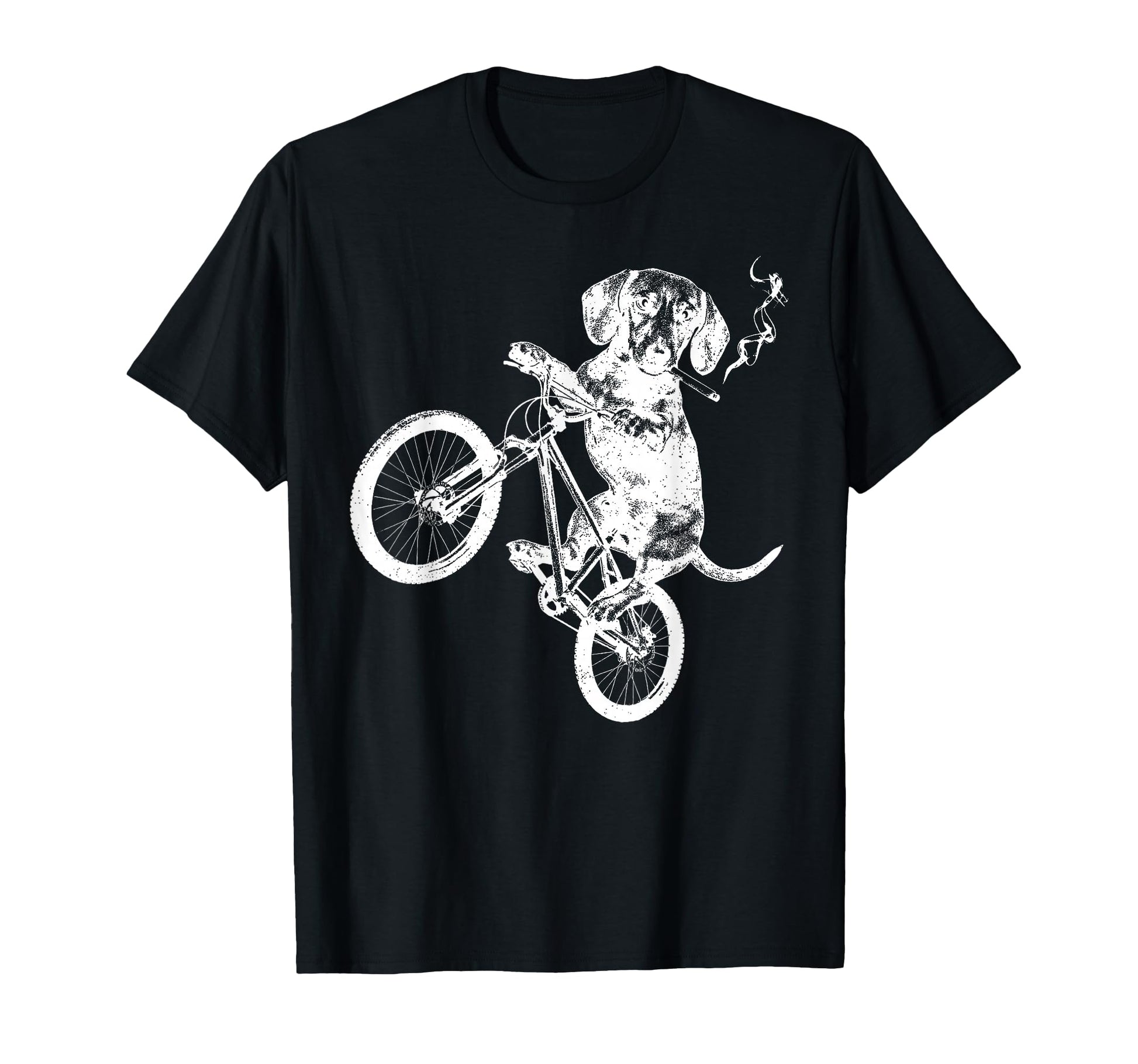 Dachshund Riding Bicycle Dog Wiener T-Shirt - Trendy Graphic Unisex - T-Shirt, Sweatshirt, Hoodie