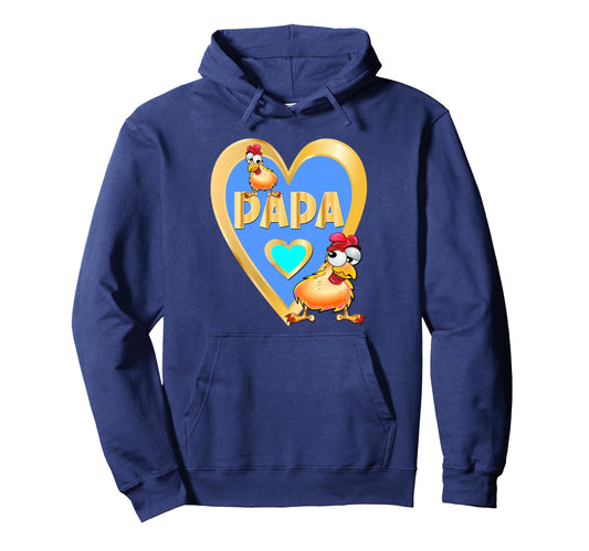 Chicken Coop German French Papa Dad Hoodie - Custom Art Print Men Women - T-Shirt, Sweatshirt, Hoodie