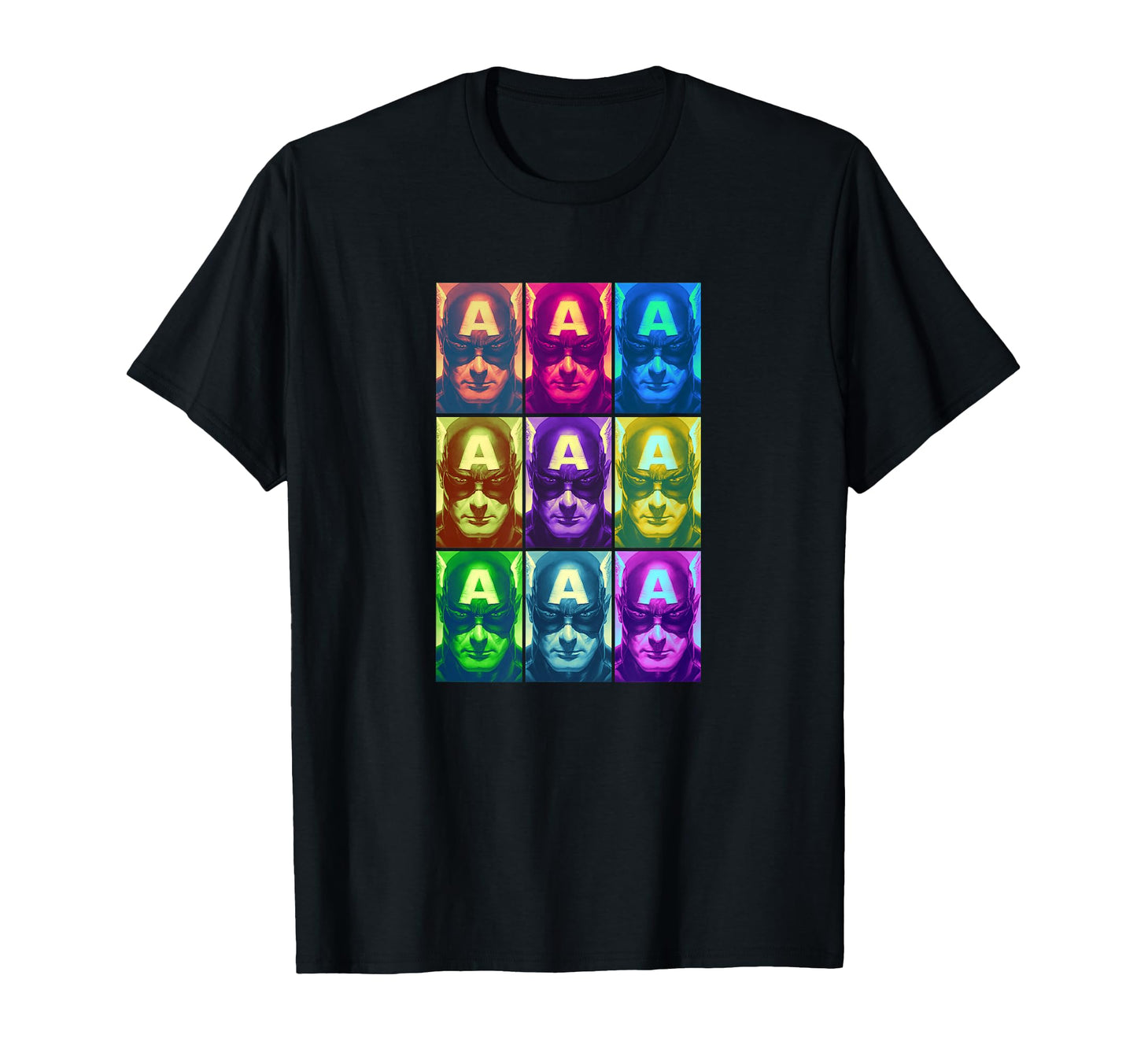 Marvel Captain America Pop Art Neon T-Shirt - Casual Everyday Wear Unisex - T-Shirt, Sweatshirt, Hoodie