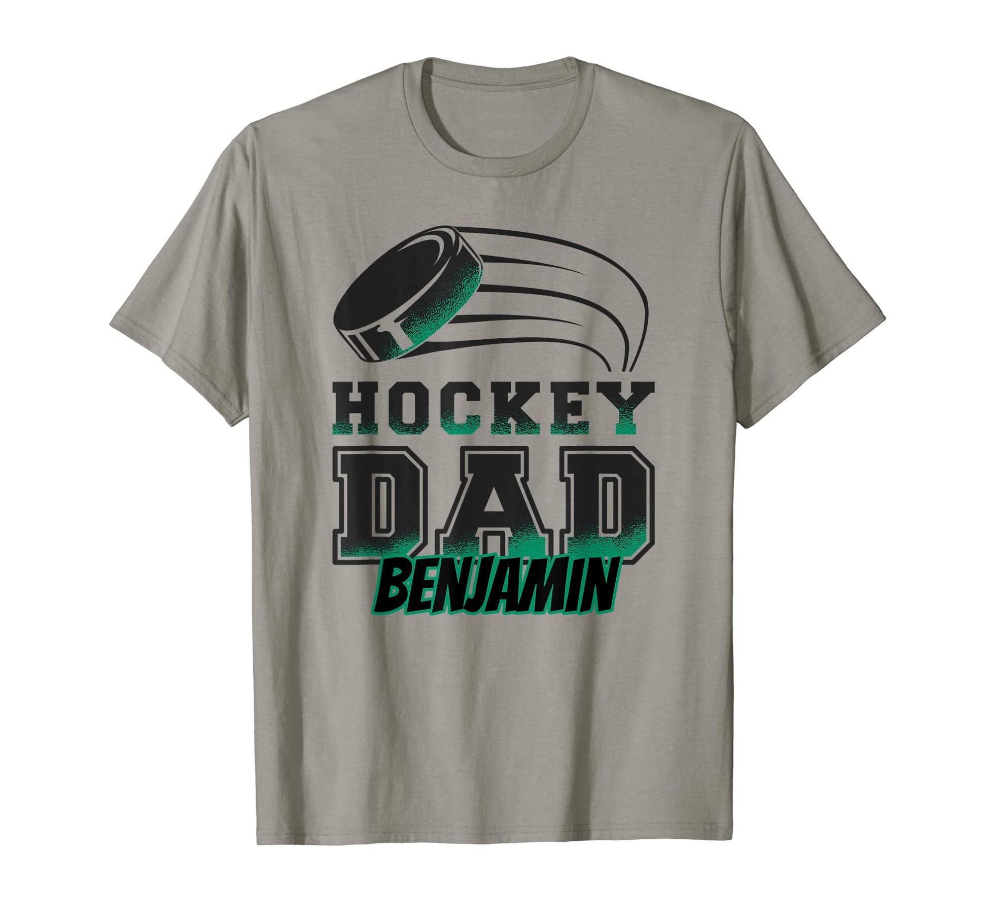 Benjamin Hockey Dad Puck Mens T-Shirt - Novelty Apparel Unisex - T-Shirt, Sweatshirt, Hoodie