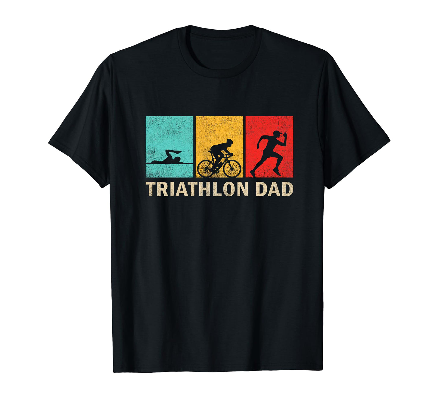 Triathlon Dad Father Swimming Running T-Shirt - Fun Novelty Design Unisex - T-Shirt, Sweatshirt, Hoodie