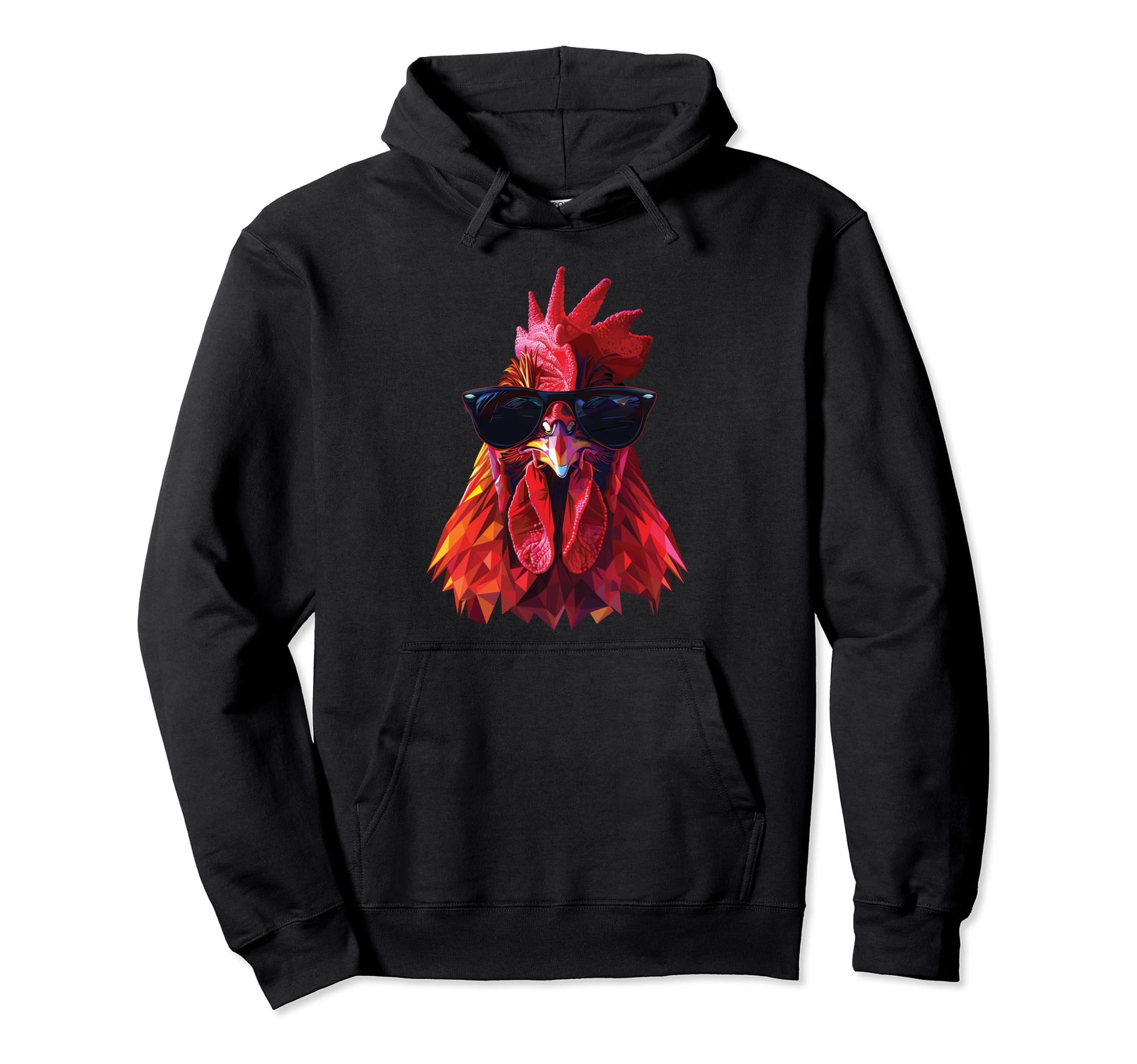 Chicken Dad Mom Sunglasses Rhode Island Hoodie - Graphic Print Men Women - T-Shirt, Sweatshirt, Hoodie